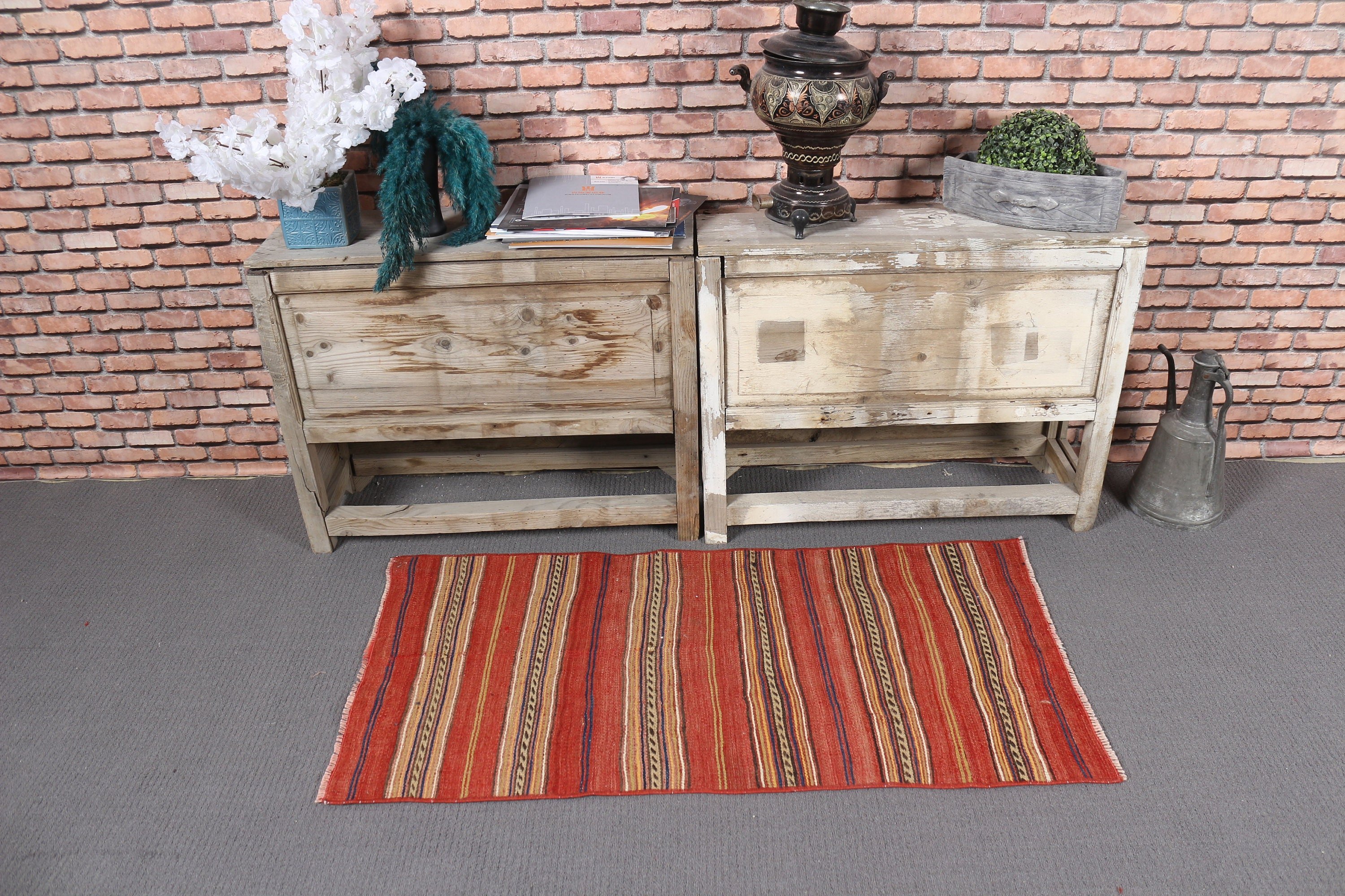 Fas Halısı, Kırmızı Yer Halıları, Araba Mat Halısı, 2.1x4 ft Küçük Halı, Kilim, Banyo Halısı, Soğuk Halı, Banyo Halıları, Türk Halıları, Sanat Halısı, Vintage Halı