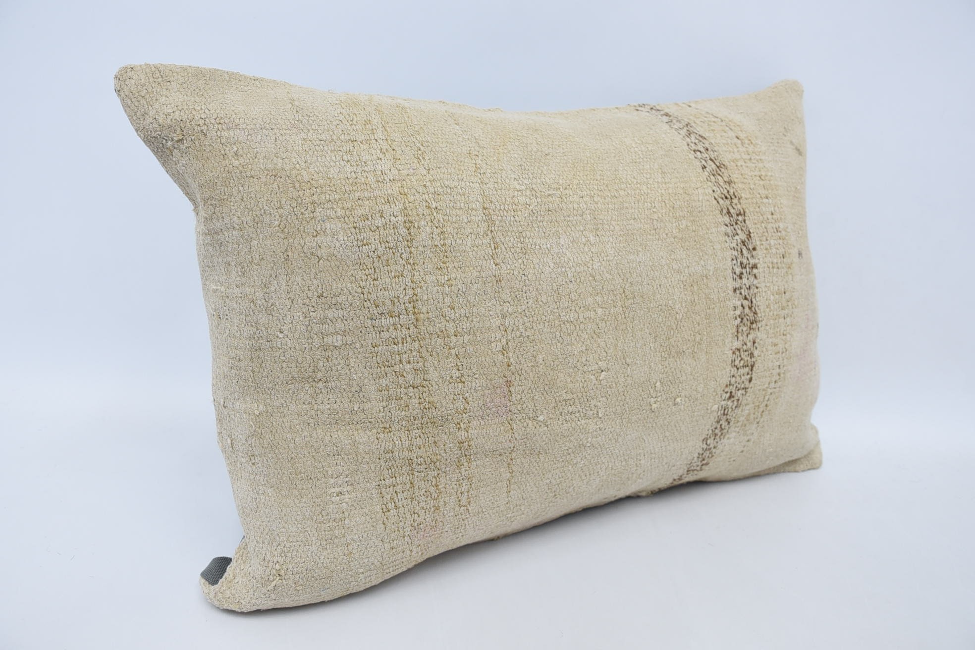 Turkish Pillow, Vintage Pillow, 16"x24" Beige Pillow, Wholesale Pillow Cover, Southwestern Cushion Case, Kilim Pillow