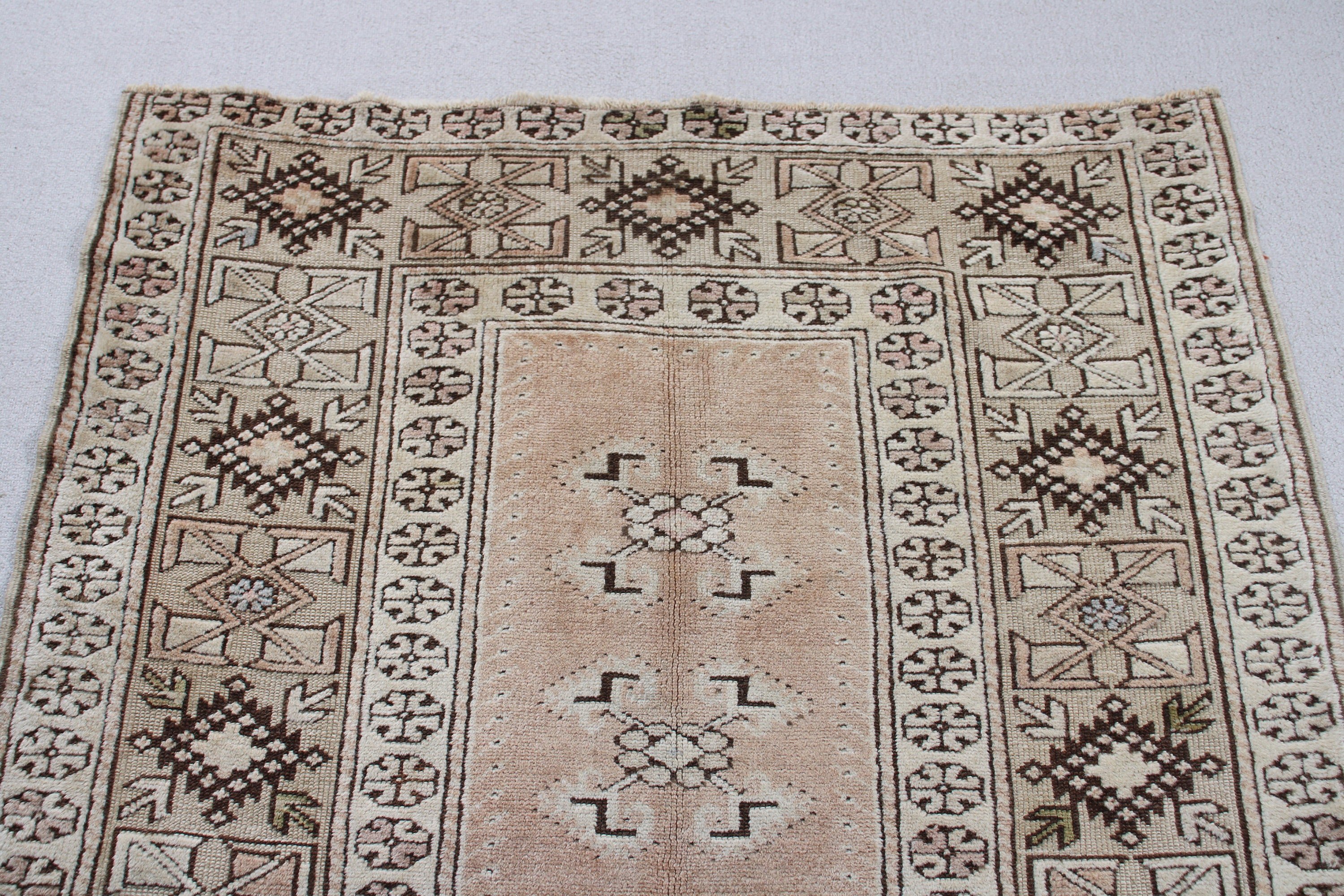 Rugs for Area, Vintage Rugs, 3.9x6.4 ft Area Rugs, Geometric Rugs, Luxury Rug, Turkish Rug, Nursery Rugs, Modern Rugs, Beige Bedroom Rugs