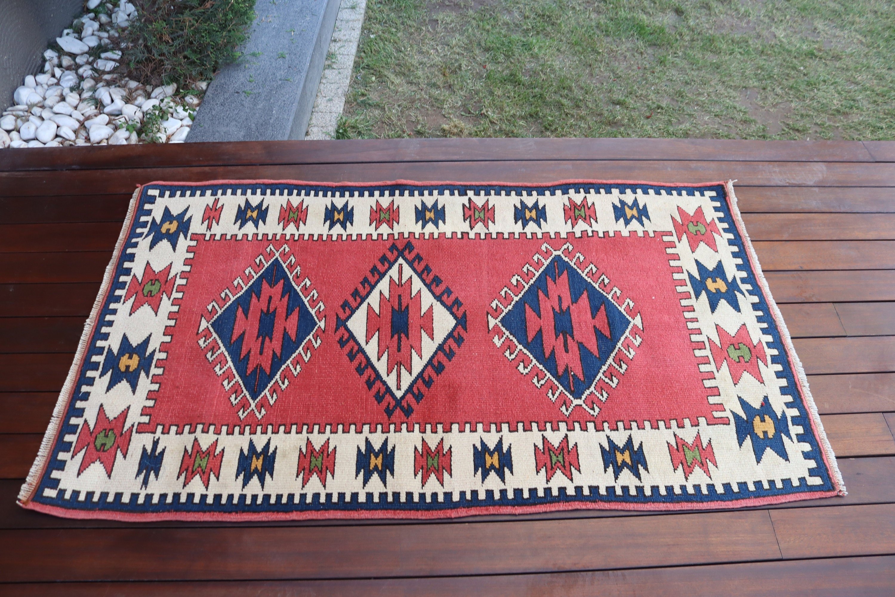 Anatolian Rugs, 2.8x4.7 ft Small Rug, Vintage Rugs, Small Boho Rugs, Wool Rug, Small Area Rugs, Turkish Rugs, Tribal Rug, Pink Floor Rug