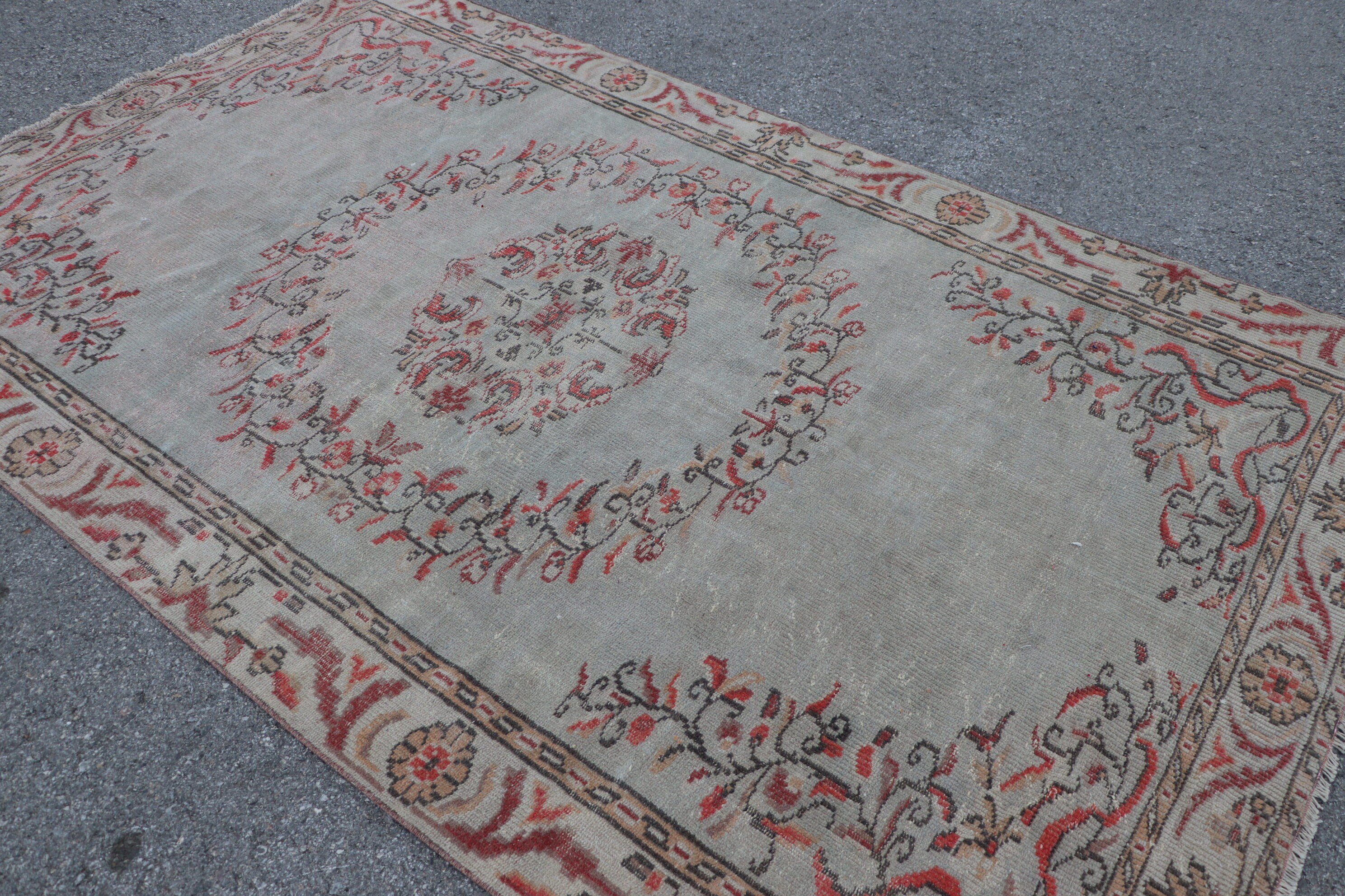 Eski Halı, Yatak Odası Halısı, Havalı Halı, Yatak Odası Halıları, Salon Halısı, Vintage Halı, Türk Halısı, Yeşil 5.7x9.4 ft Büyük Halılar, Yer Halısı