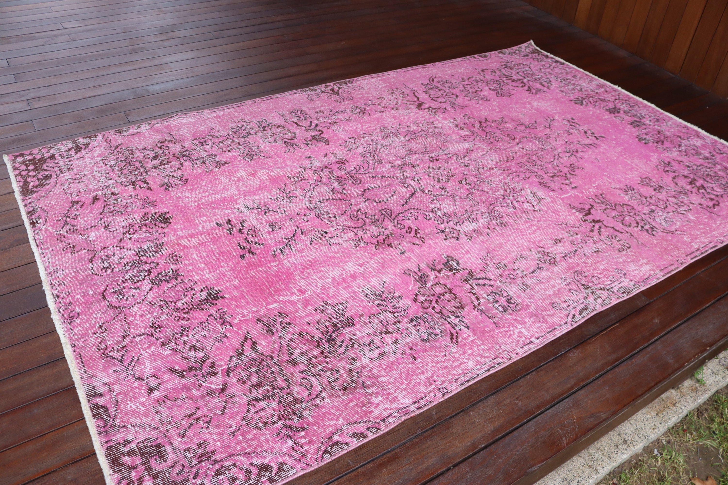 Mutfak Halısı, Türk Halıları, 4.9x8 ft Alan Halısı, Yer Halısı, Boho Halısı, Pembe Ev Dekor Halıları, Yemek Odası Halıları, Vintage Halılar, Geometrik Halı