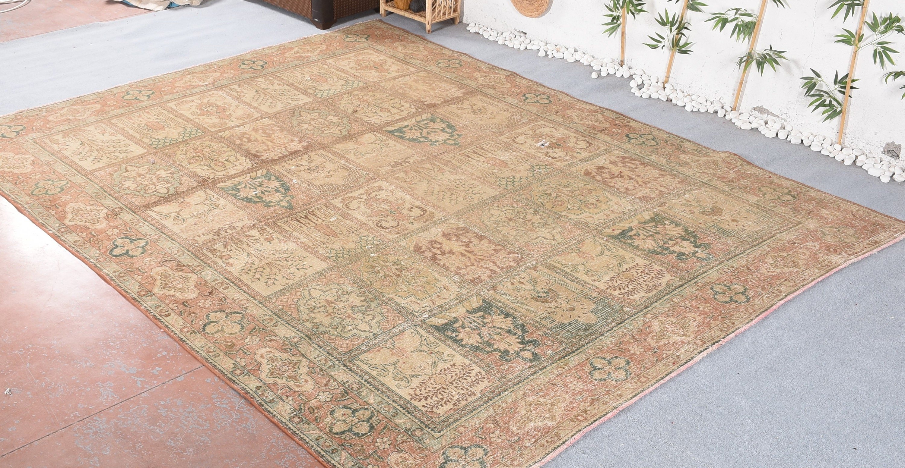 Rugs for Saloon, Salon Rug, Moroccan Rug, Turkish Rug, 9.5x12.5 ft Oversize Rug, Brown Floor Rug, Dining Room Rug, Cool Rug, Vintage Rug