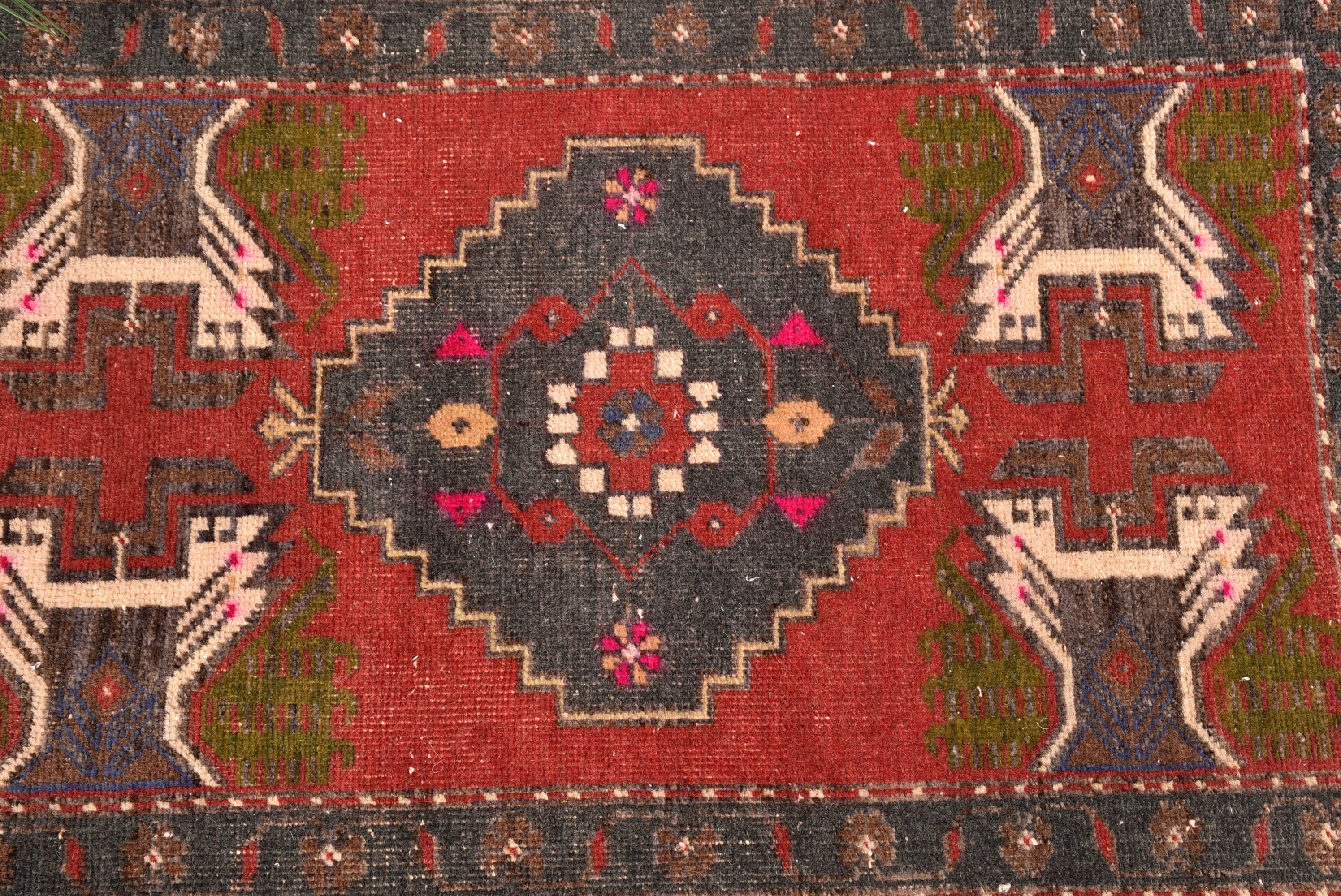 Vintage Halı, Kapı Paspas Halısı, Tribal Halı, 1.8x3.1 ft Küçük Halılar, Modern Halı, Kırmızı Antika Halı, Küçük Alan Halıları, Türk Halısı, Ev Dekor Halısı