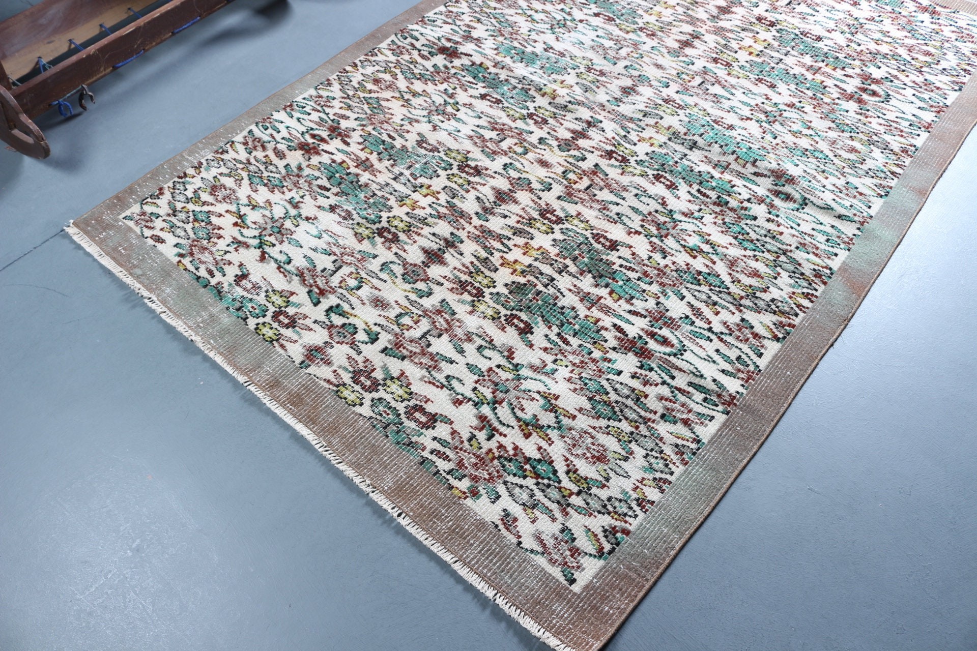 Rugs for Floor, 5x7.5 ft Area Rug, Green Bedroom Rugs, Vintage Rug, Nursery Rug, Turkish Rug, Living Room Rug, Bedroom Rugs, Oriental Rug