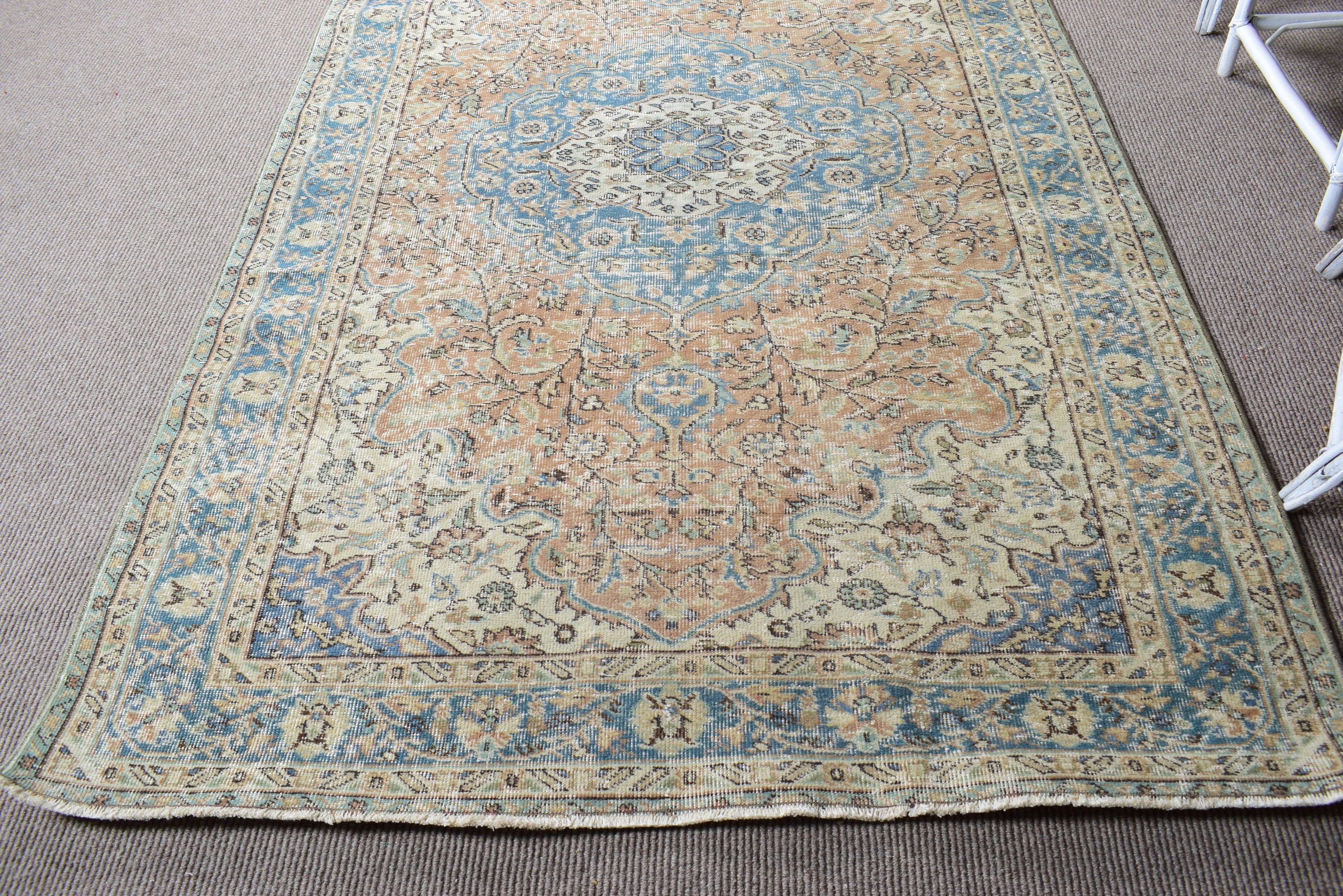 Yatak Odası Halısı, 5.1x8.4 ft Büyük Halılar, Egzotik Halılar, Geometrik Halı, Vintage Halı, Gökkuşağı Fas Halıları, Boho Halıları, Salon Halısı, Türk Halısı