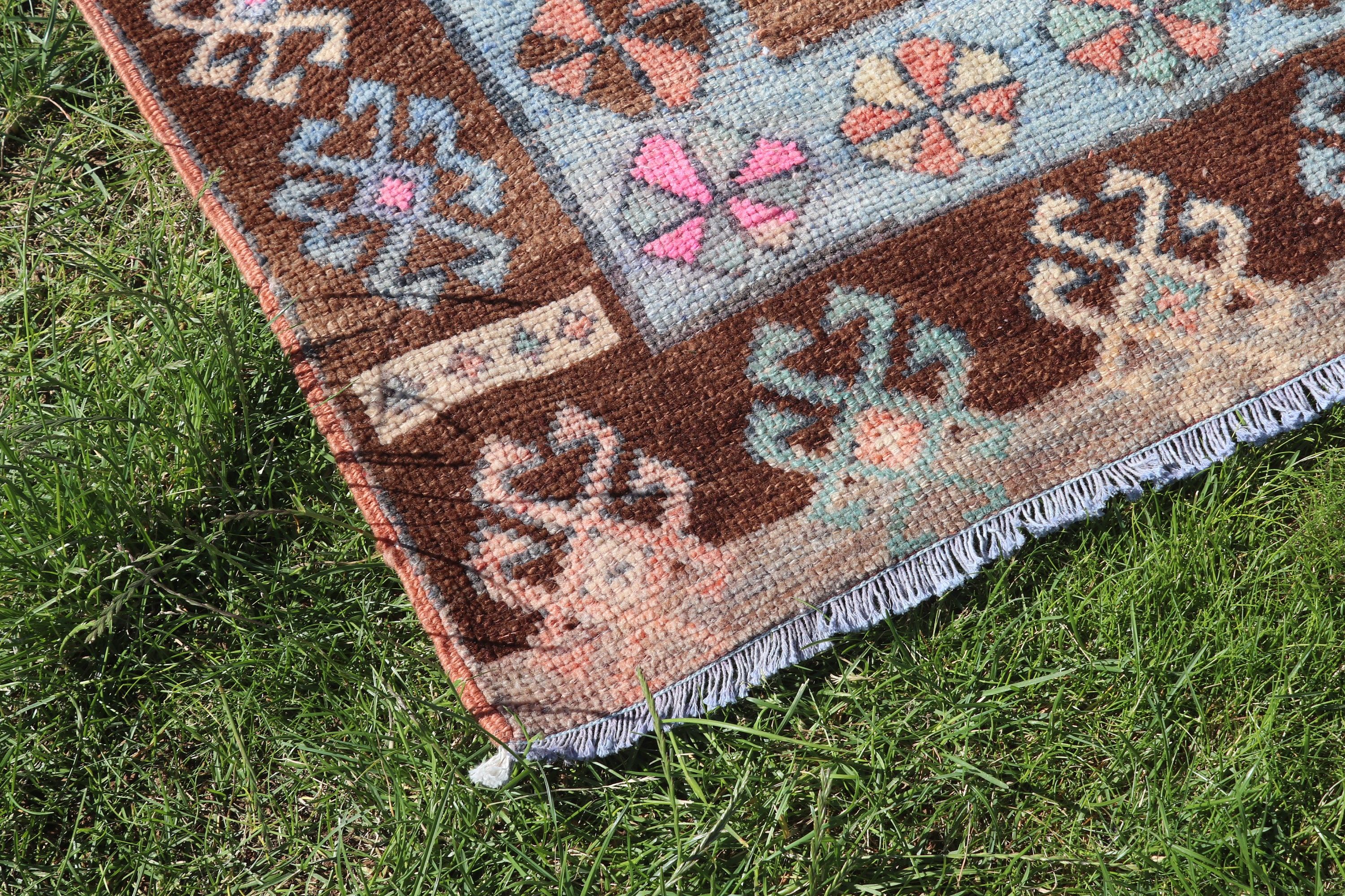 Lüks Halı, Türk Halıları, Kahverengi Fas Halısı, Boho Vurgulu Halılar, Vintage Vurgulu Halılar, 3,8x6,1 ft Aksanlı Halı, Modern Halı, Vintage Halılar