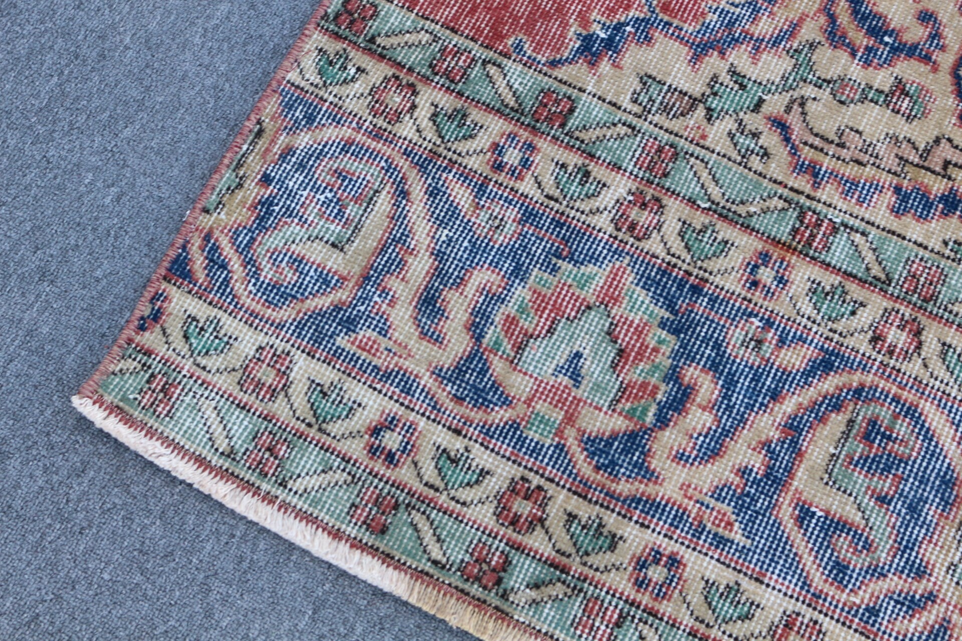 Oriental Rug, 2.2x10.3 ft Runner Rug, Rugs for Stair, Kitchen Rug, Turkish Rugs, Vintage Rug, Antique Rug, Corridor Rug, Red Antique Rugs