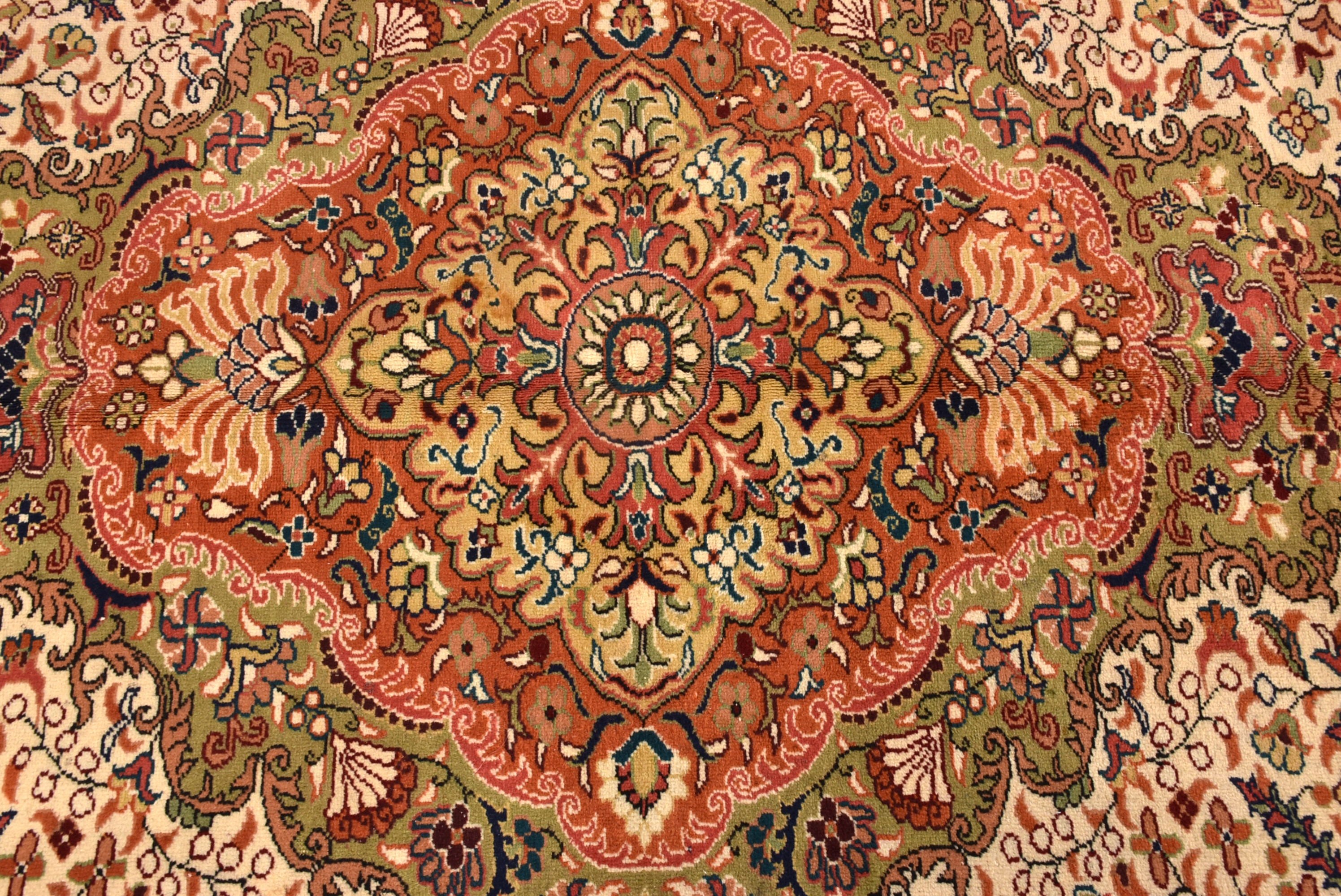 Salon Halıları, Antika Halılar, Türk Halıları, Yatak Odası Halısı, Estetik Halılar, Vintage Halı, 6.4x9.8 ft Büyük Halı, Turuncu Oushak Halıları, Oushak Halıları