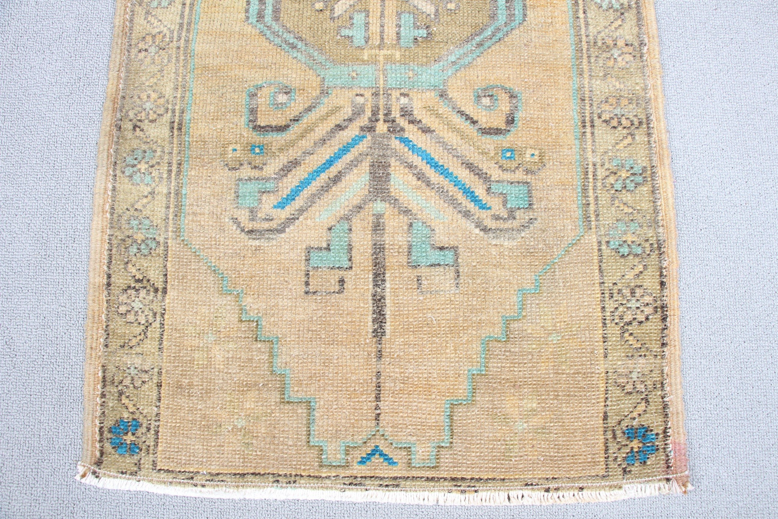 Bath Rugs, Home Decor Rug, Rugs for Bedroom, Vintage Rug, Kitchen Rug, 1.6x3.1 ft Small Rug, Anatolian Rug, Turkish Rug, Green Wool Rug