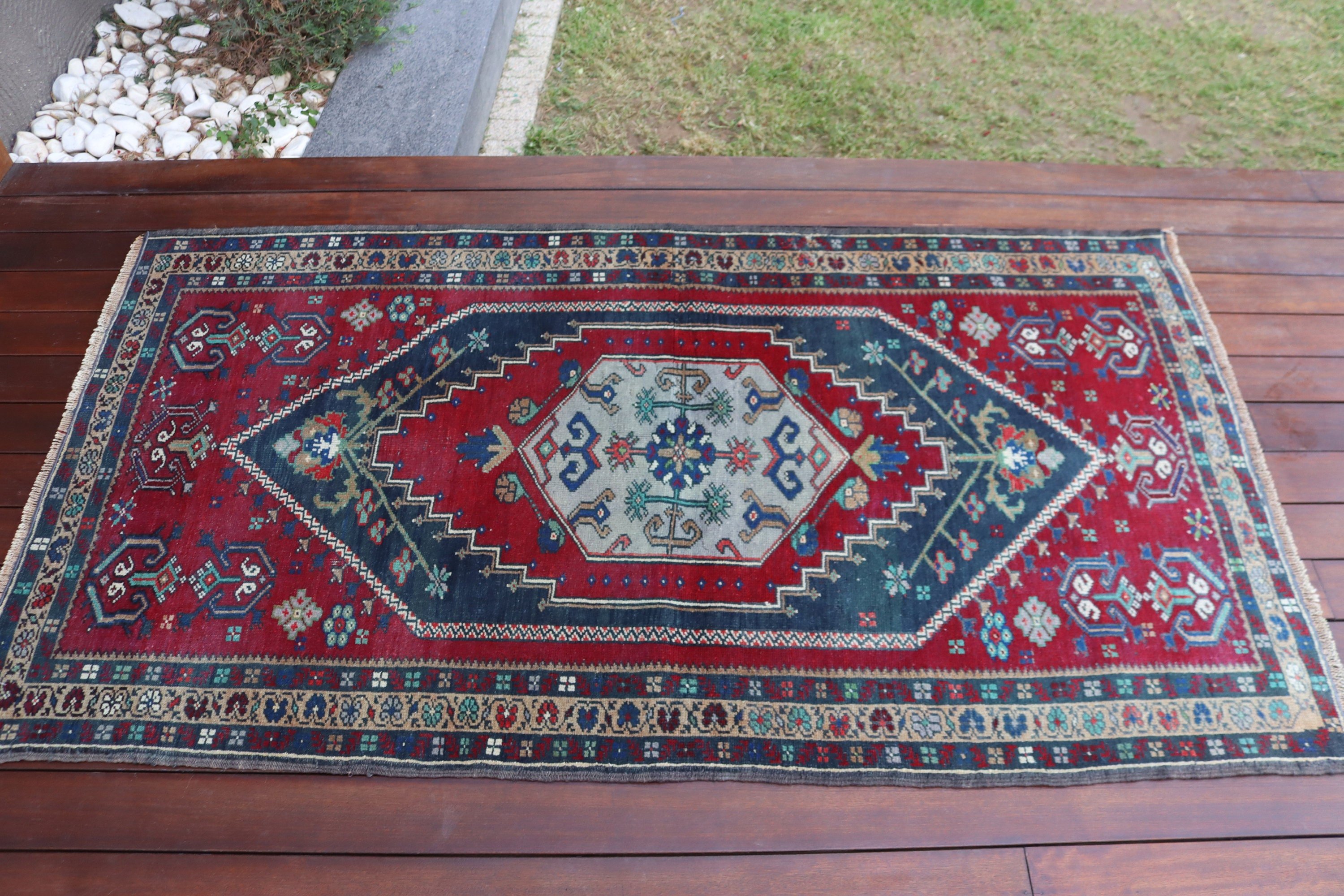 Handwoven Rugs, 3.1x5.6 ft Accent Rugs, Vintage Rugs, Boho Accent Rug, Red Anatolian Rugs, Geometric Rug, Turkish Rugs, Nursery Rug