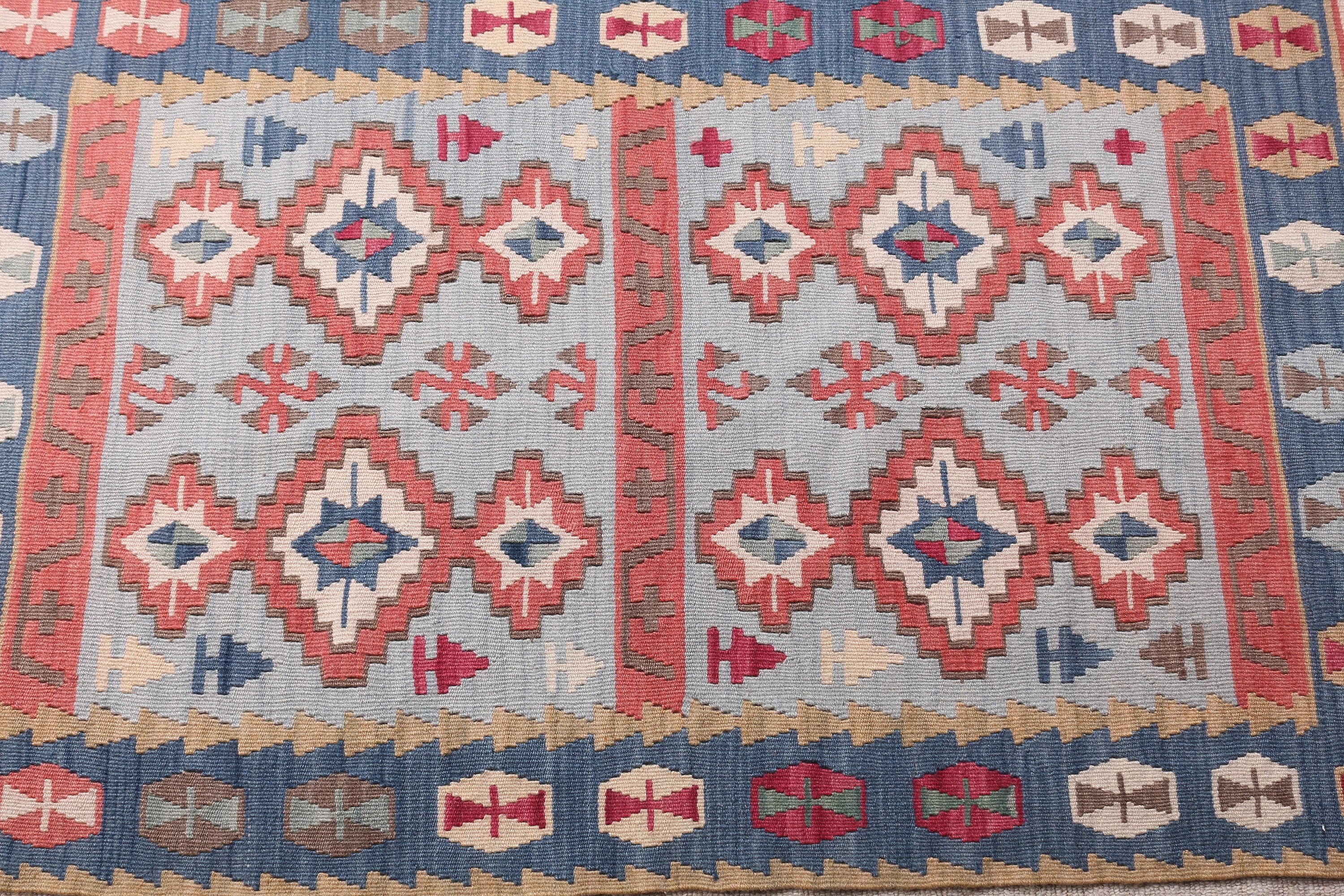 Kilim, Door Mat Rugs, Vintage Rug, Turkish Rugs, Ethnic Rug, Blue  2.7x4.2 ft Small Rug, Anatolian Rug, Car Mat Rug, Floor Rug