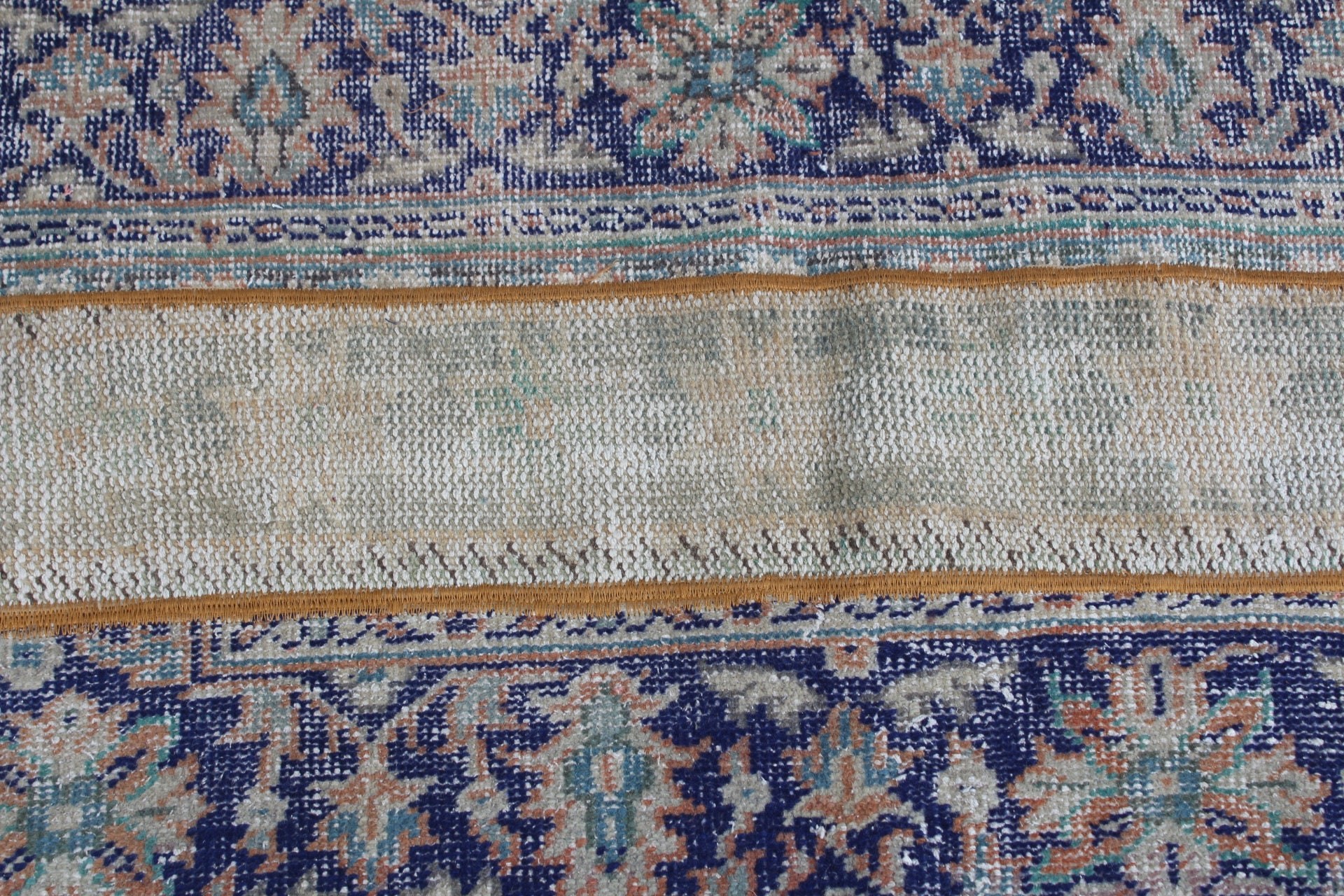 Mavi Oryantal Halı, Türk Halısı, Vintage Halı, 2.4x3.6 ft Küçük Halı, Banyo Halısı, Havalı Halılar, Sevimli Banyo Paspas Halısı, Oryantal Halı, Duvara Asılı Halı