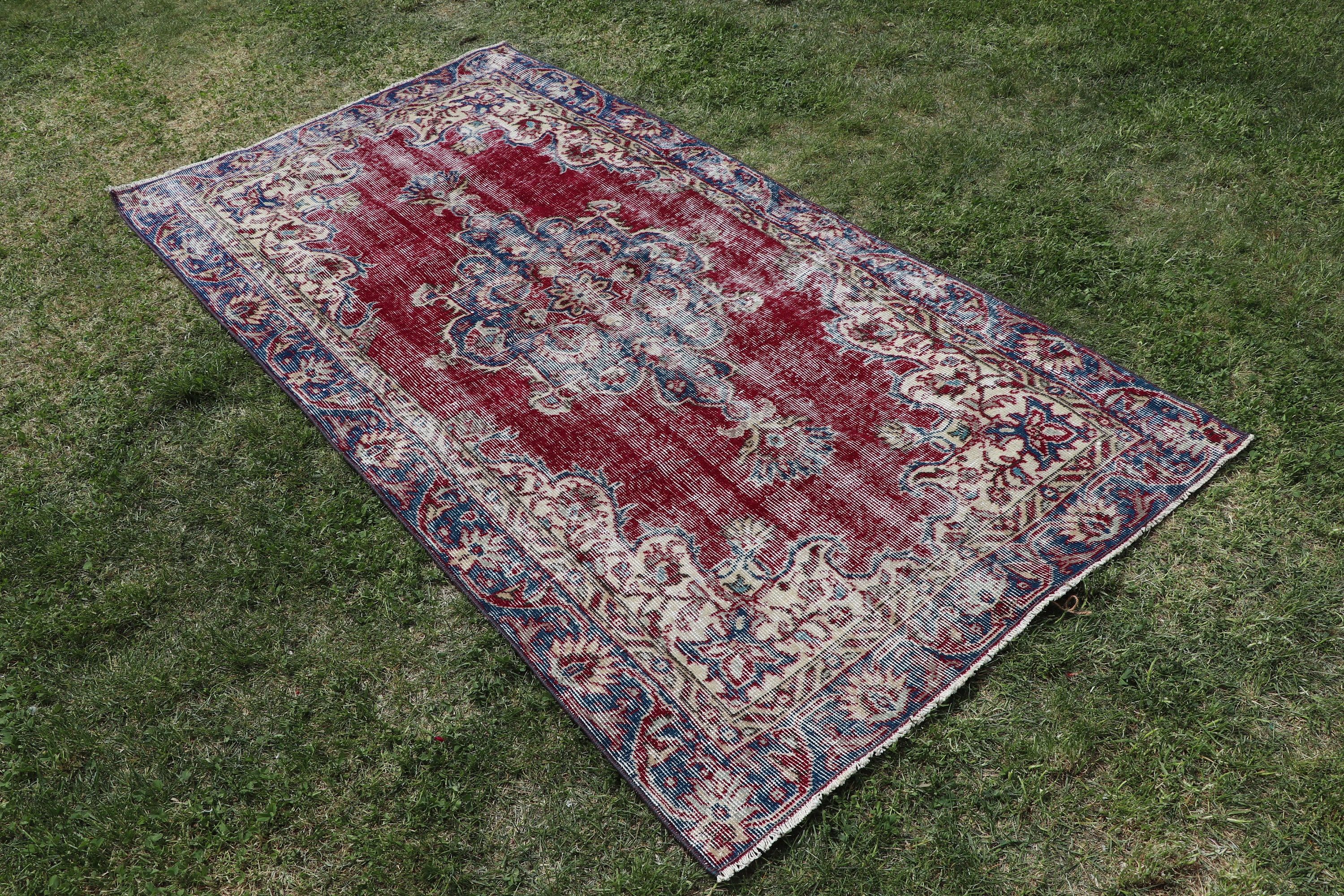 Dekoratif Halılar, Vintage Halılar, Türk Halıları, Kabile Halıları, Yün Halılar, 3,3x6,4 ft Accent Halılar, Kırmızı Fas Halısı, Fas Halısı, Yatak Odası Halıları