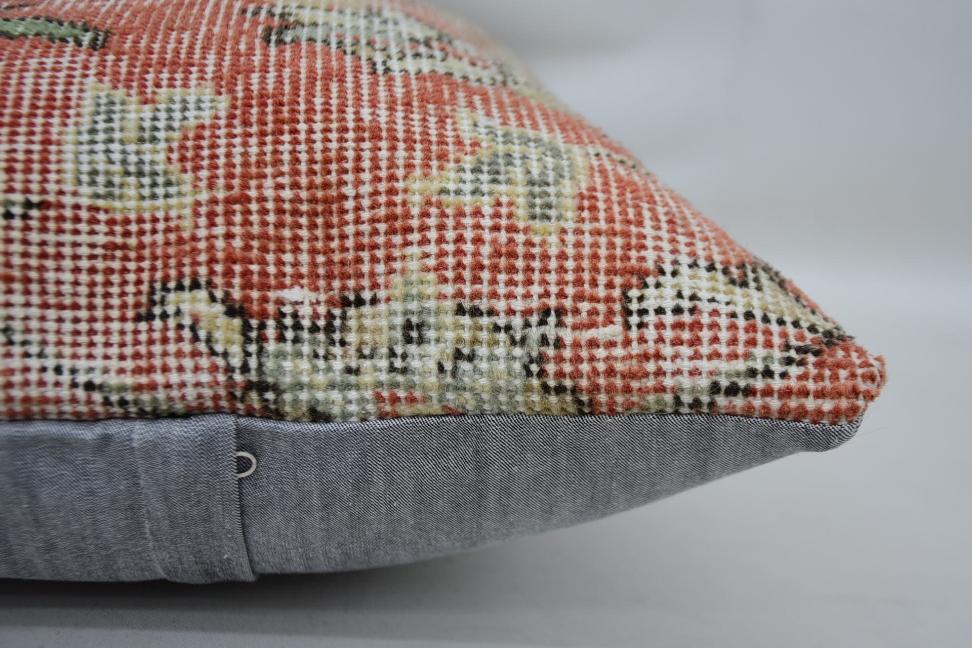 Pillow for Couch, Traditional Pillow Case, 16"x24" Red Cushion Cover, Boho Pillow, Bed Pillow Case, Vintage Kilim Pillow