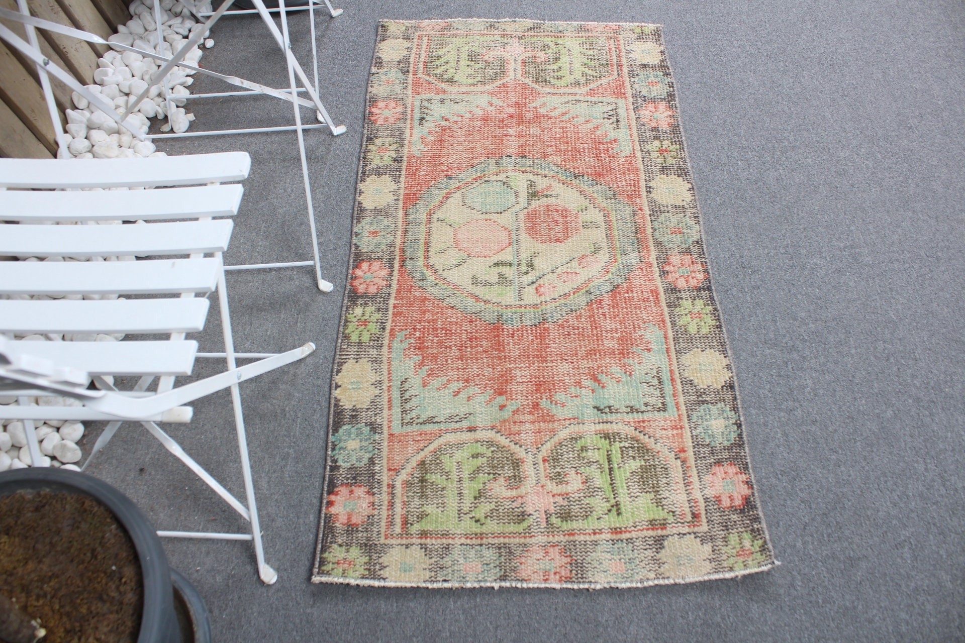 2.3x4.6 ft Small Rug, Bath Rug, Door Mat Rugs, Red Home Decor Rug, Turkish Rug, Vintage Rugs, Moroccan Rug, Floor Rug, Rugs for Bathroom