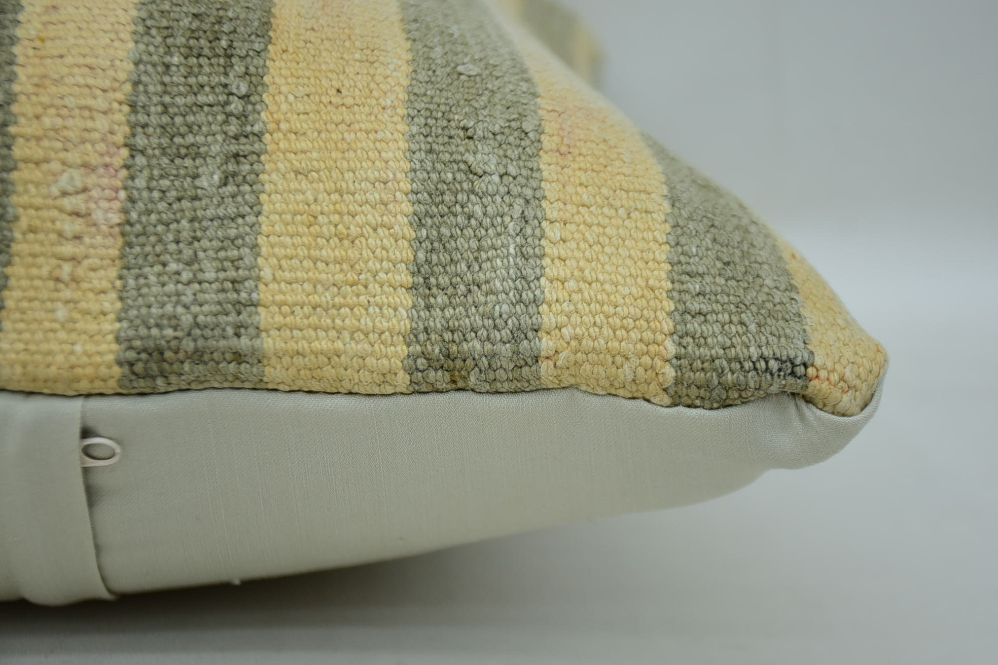 Ottoman Pillow, Boho Pillow, Morroccon Kilim Cushion Pillow Cover, 16"x16" Beige Cushion Case, Ethnical Kilim Rug Pillow, Turkish Pillow