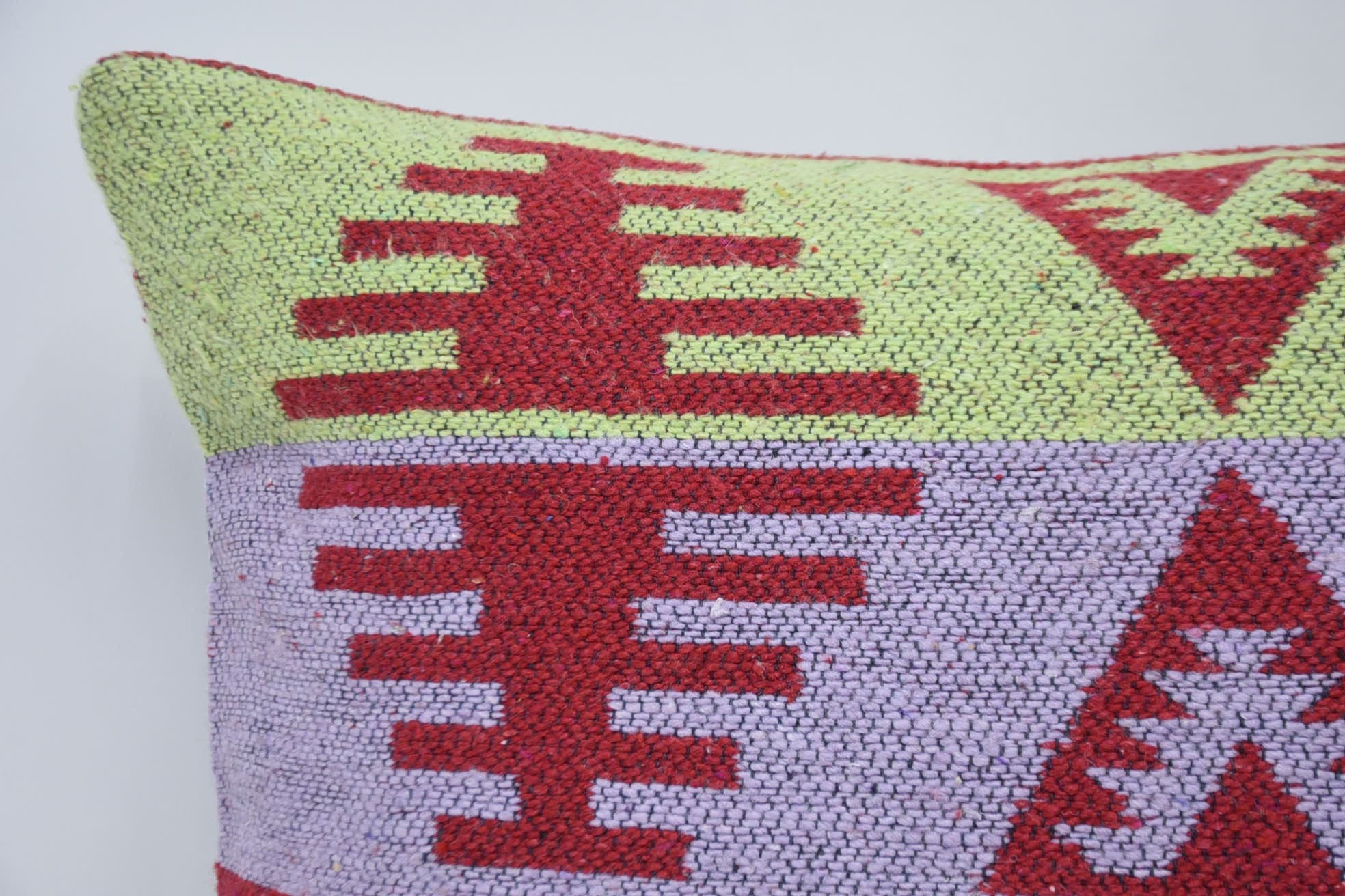 Nomadic Cushion Case, 16"x24" Green Cushion Case, Boho Pillow, Kilim Pillow Cover, Aztec Pillow, Antique Pillows
