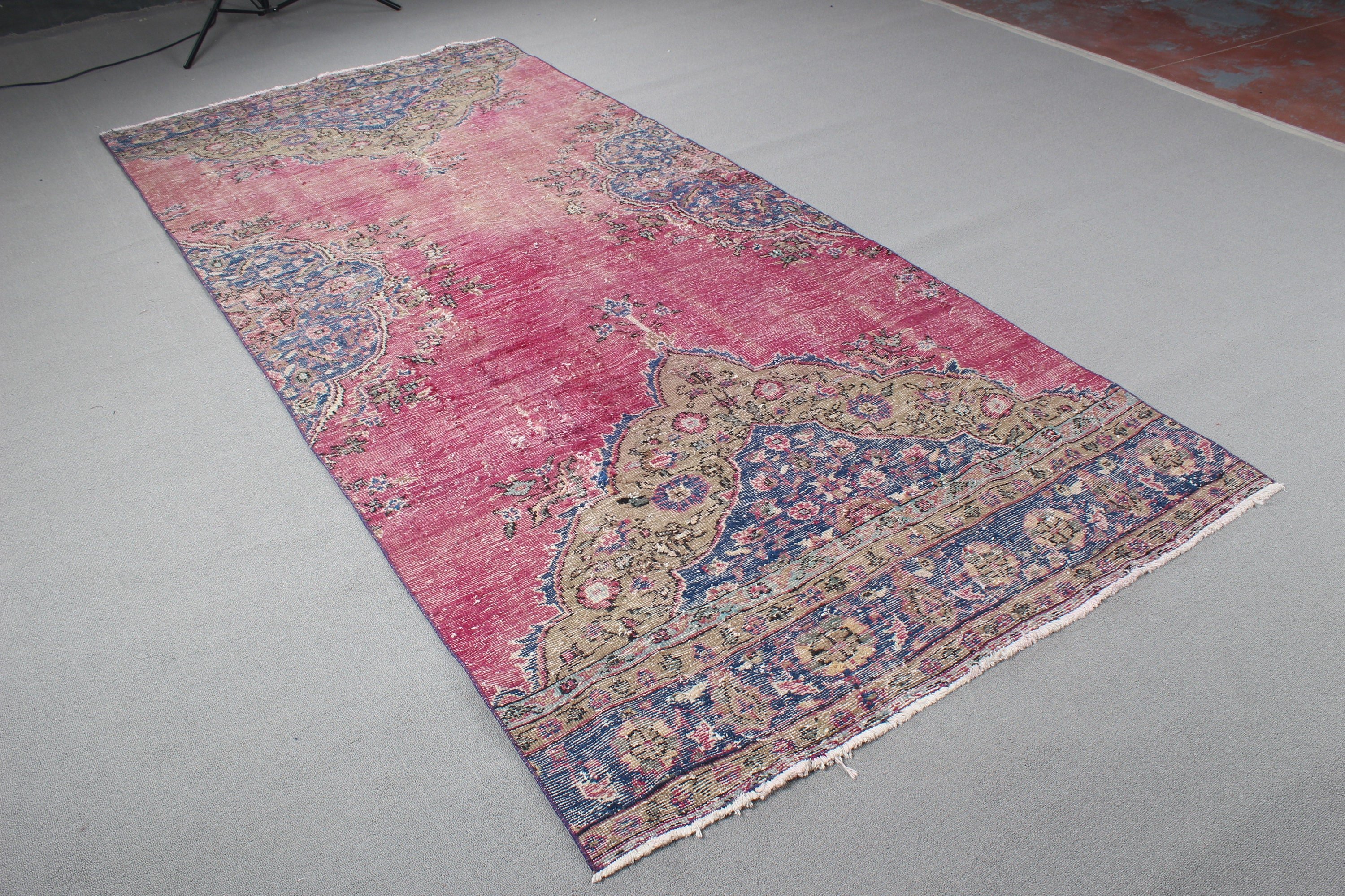 Kırmızı Nötr Halı, 4.6x10 ft Büyük Halılar, Fas Halıları, Yatak Odası Halısı, Türk Halıları, Vintage Halı, Geometrik Halılar, Modern Halı, Büyük Oushak Halıları