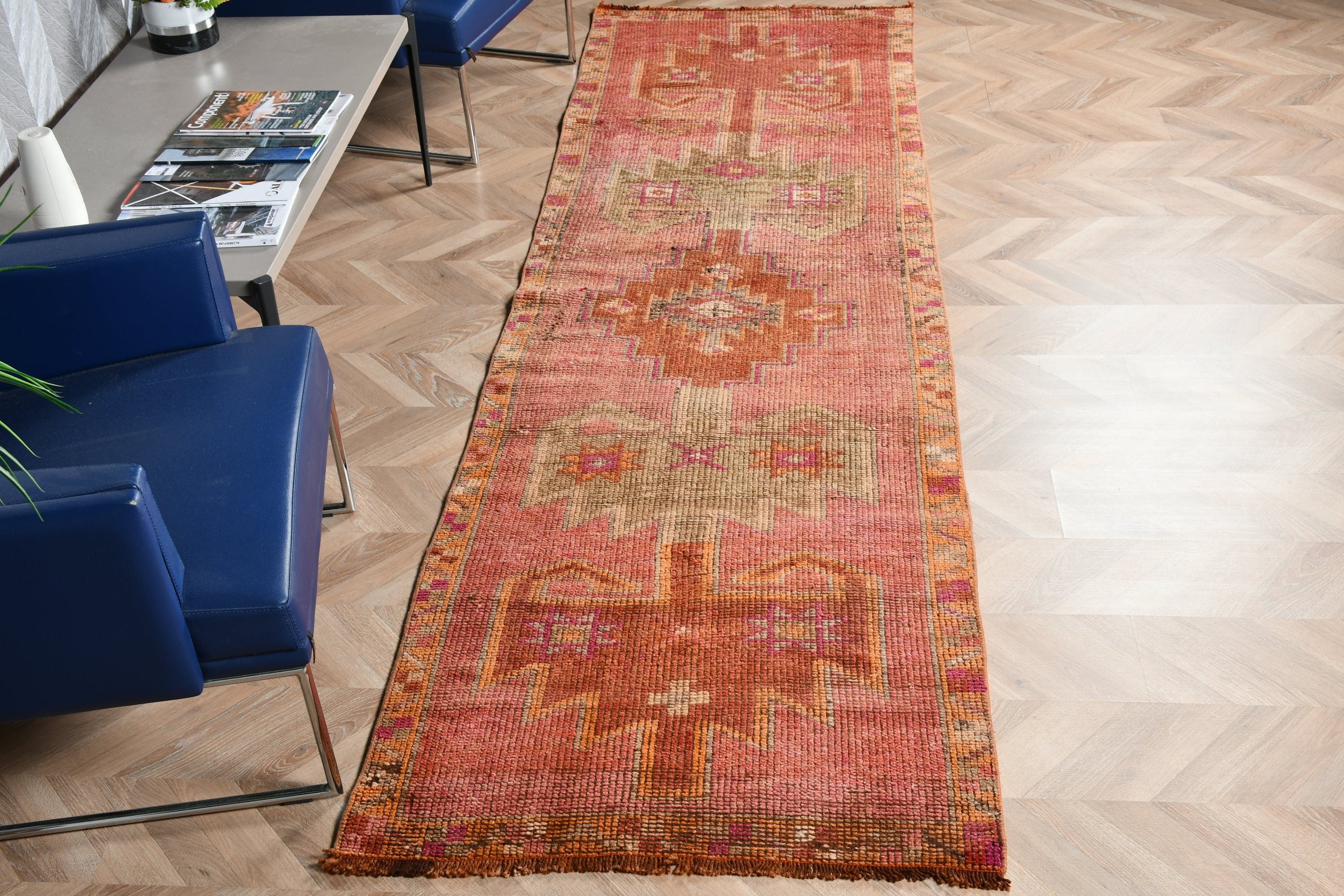 Kitchen Rug, Corridor Rug, Turkish Rug, Turkey Rug, Moroccan Rugs, 3x10.3 ft Runner Rugs, Brown Bedroom Rugs, Vintage Rug