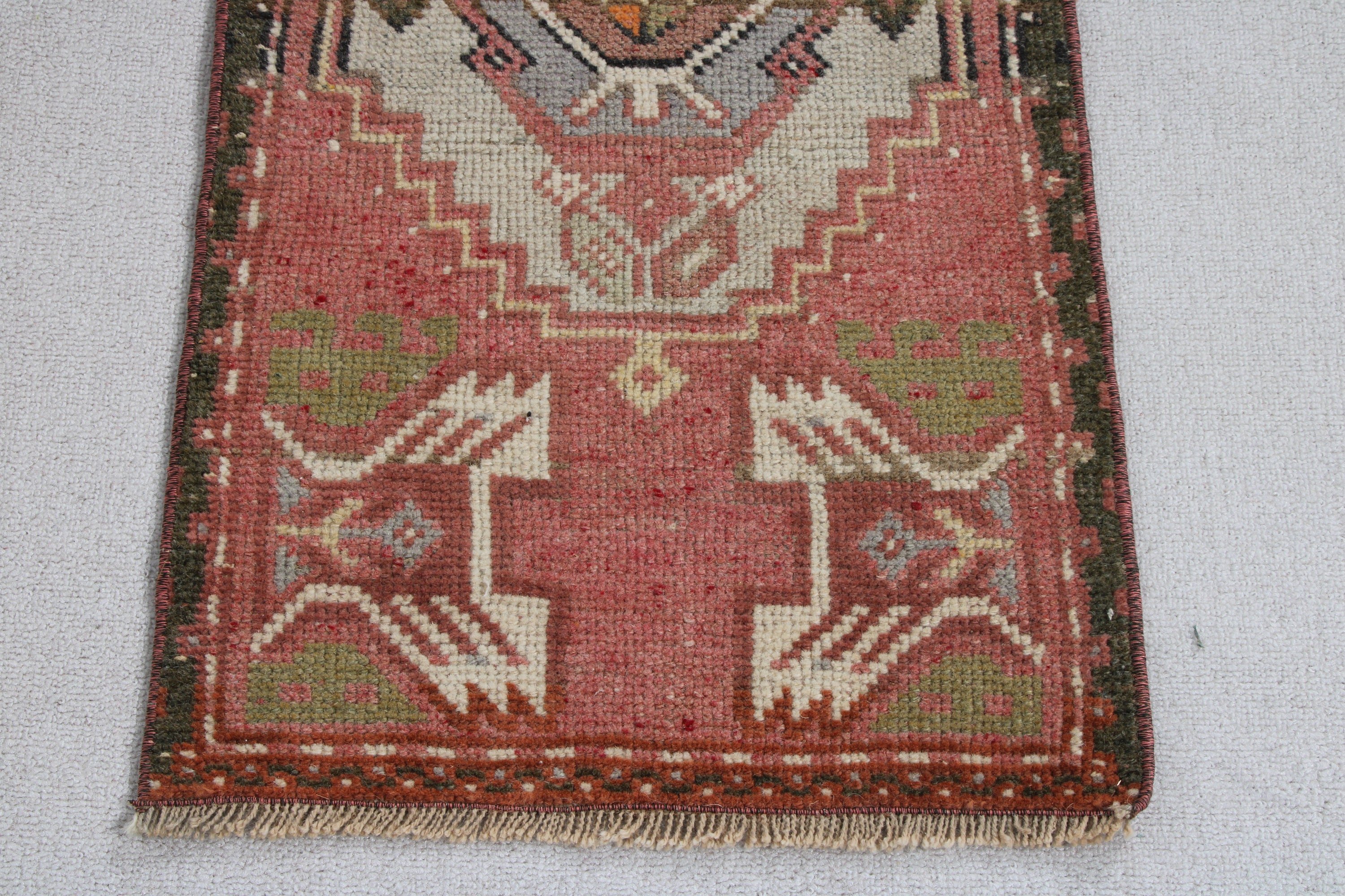 Mutfak Halısı, Geometrik Halı, Çocuk Halıları, Türk Halıları, 1,5x3,1 ft Küçük Halı, Banyo Paspası Boho Halıları, Vintage Halı, Pembe Modern Halı, Oushak Halı