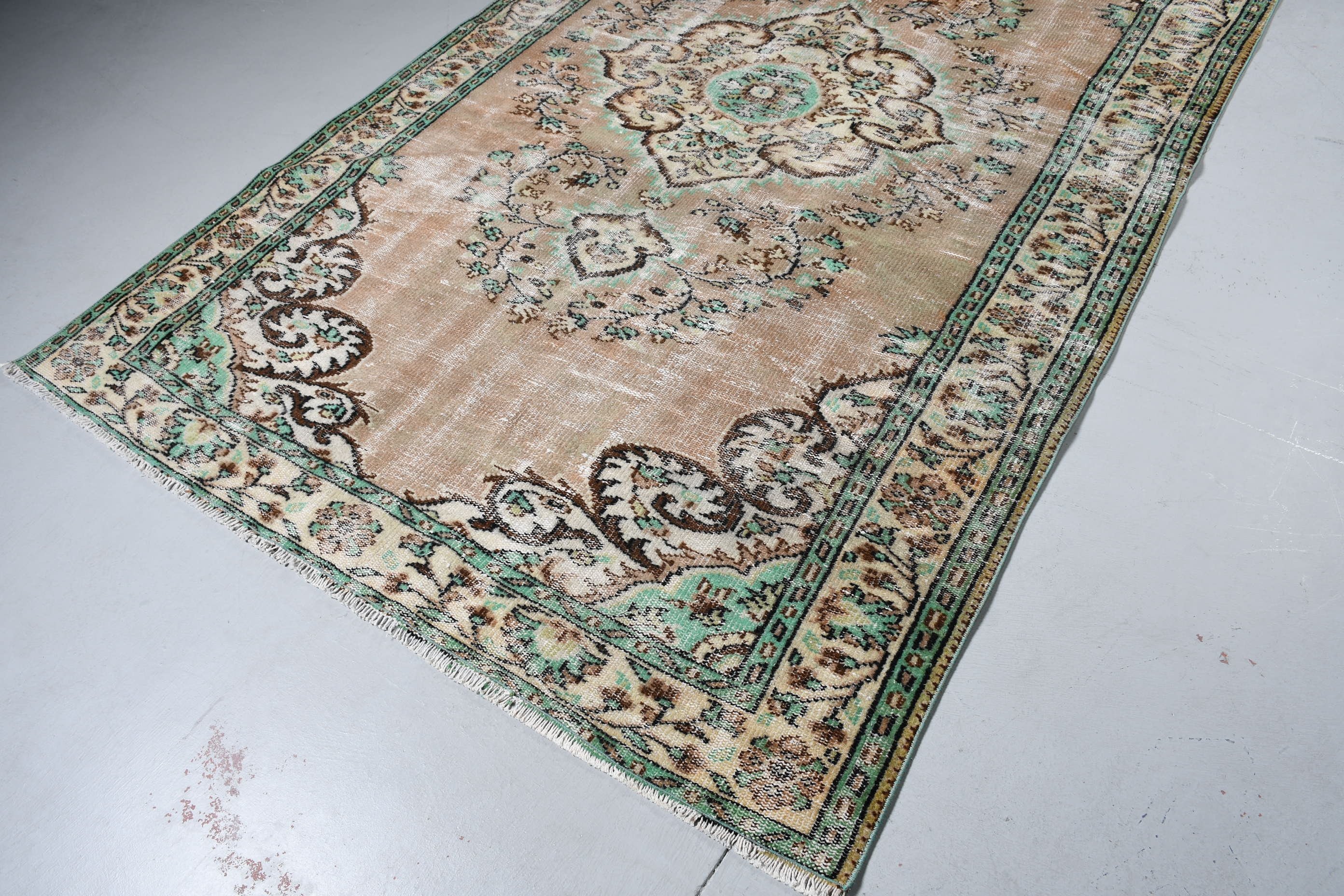 Yemek Odası Halısı, Türk Halıları, Yatak Odası Halıları, Vintage Halı, 5.8x9.3 ft Büyük Halılar, Oturma Odası Halıları, Kahverengi Yatak Odası Halısı