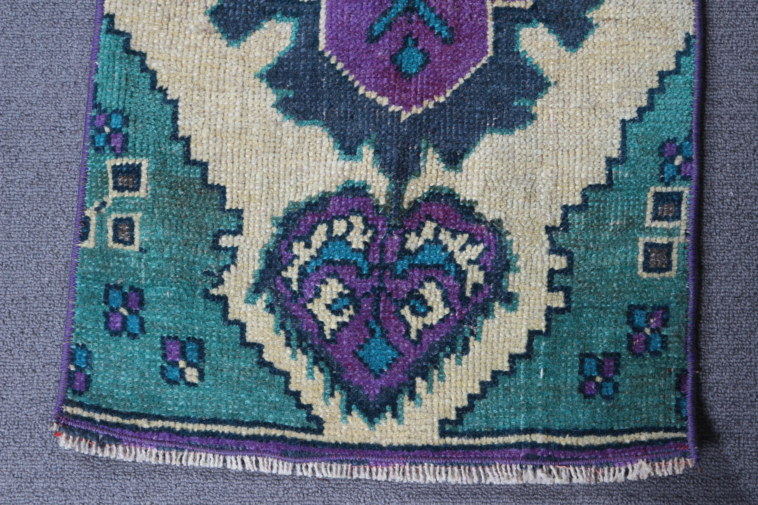 1.3x3.1 ft Small Rug, Office Rugs, Purple Floor Rugs, Turkish Rug, Nursery Rug, Oriental Rug, Bathroom Rugs, Vintage Rug