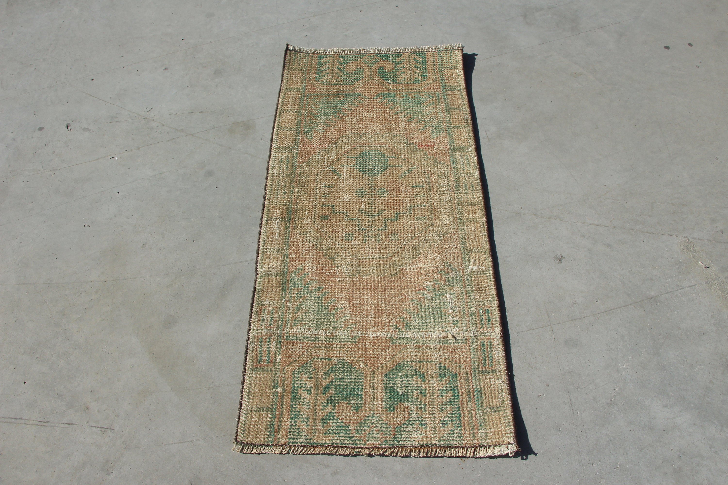 Floor Rug, Oriental Rug, 1.8x3.7 ft Small Rugs, Vintage Rug, Nursery Rug, Home Decor Rug, Bedroom Rugs, Orange Moroccan Rug, Turkish Rug