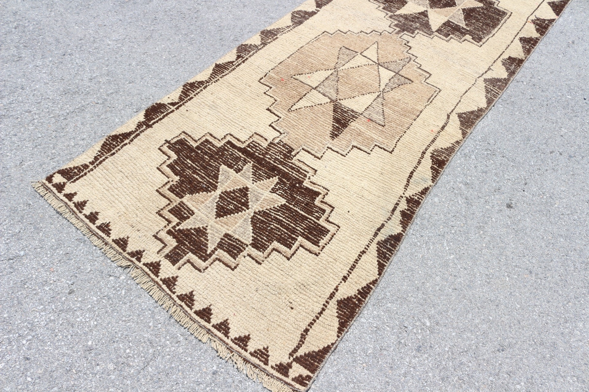 Bedroom Rugs, Cute Rug, Floor Rug, Turkish Rugs, Beige Kitchen Rug, Rugs for Kitchen, Vintage Rugs, Anatolian Rug, 3.4x10.3 ft Runner Rug