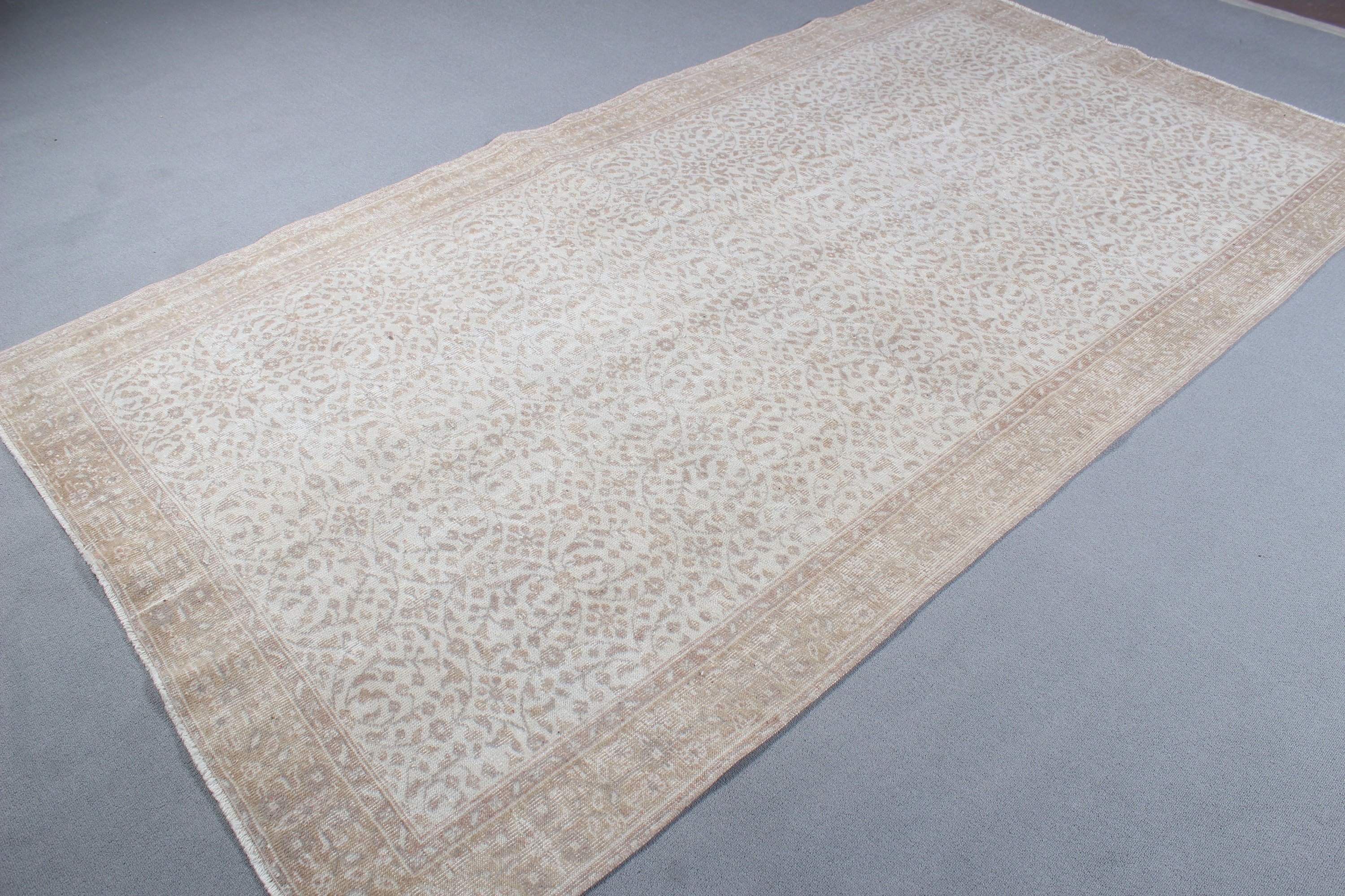 Bronze Modern Rug, Decorative Rug, Boho Rugs, Turkish Rug, 5.3x9.7 ft Large Rug, Salon Rug, Vintage Rug, Large Oushak Rug, Kitchen Rugs