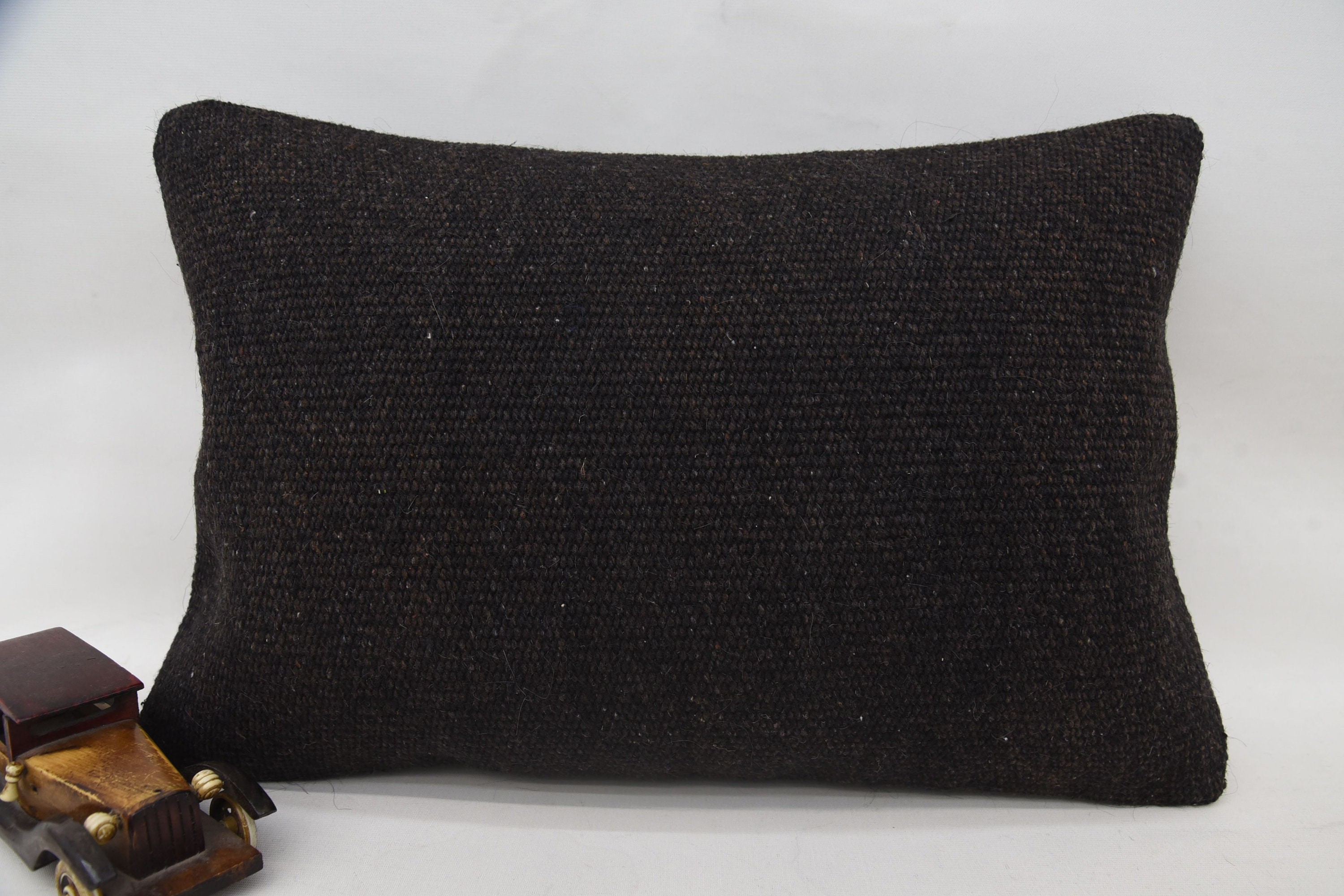 16"x24" Brown Cushion Cover, Neutral Pillow Case, Vintage Pillow, Turkish Pillow, Turkish Kilim Pillow, Boho Throw Pillow