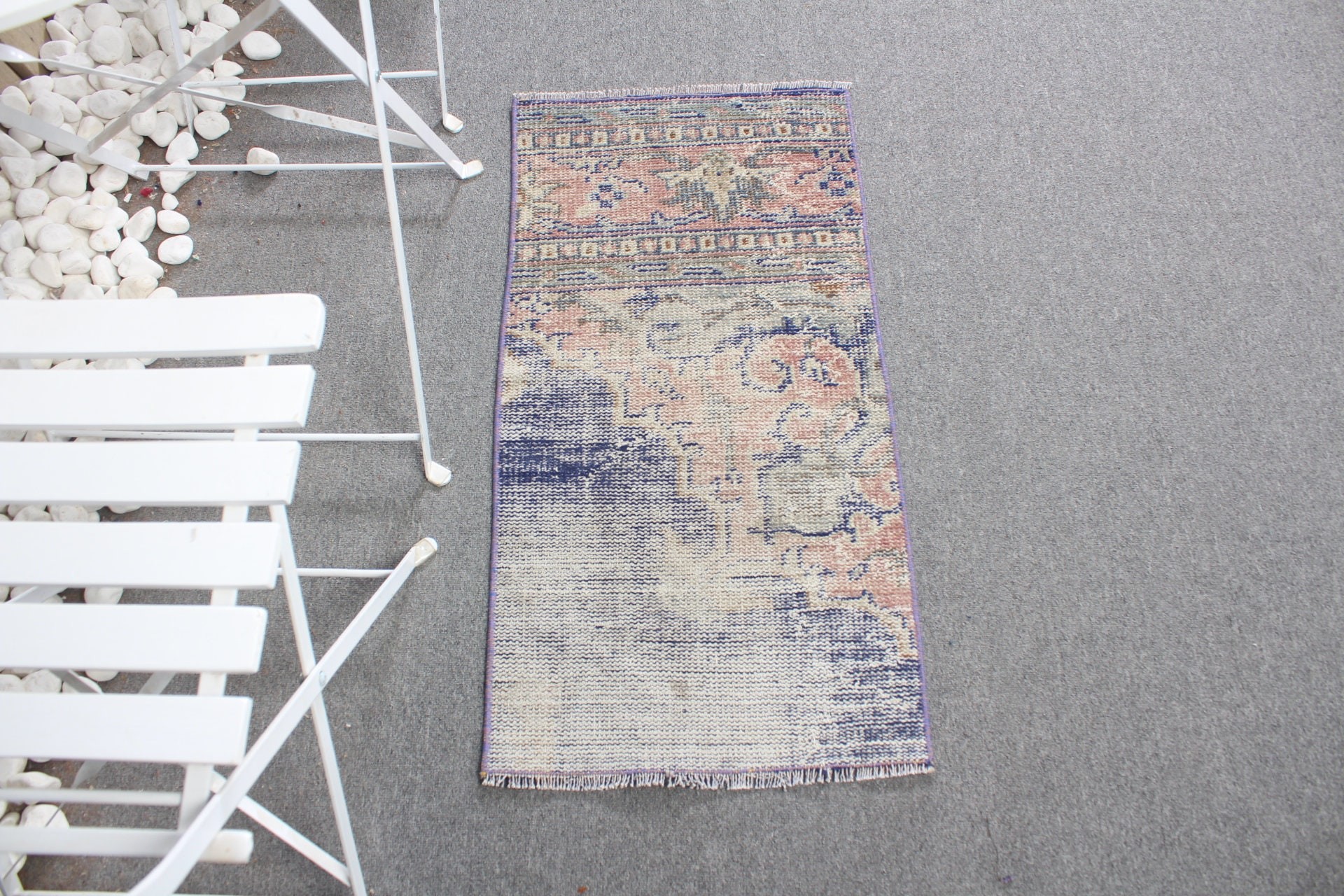 1.5x2.9 ft Small Rugs, Moroccan Rug, Handmade Rugs, Vintage Rug, Nursery Rug, Blue Home Decor Rug, Turkish Rug, Door Mat Rug, Oriental Rugs