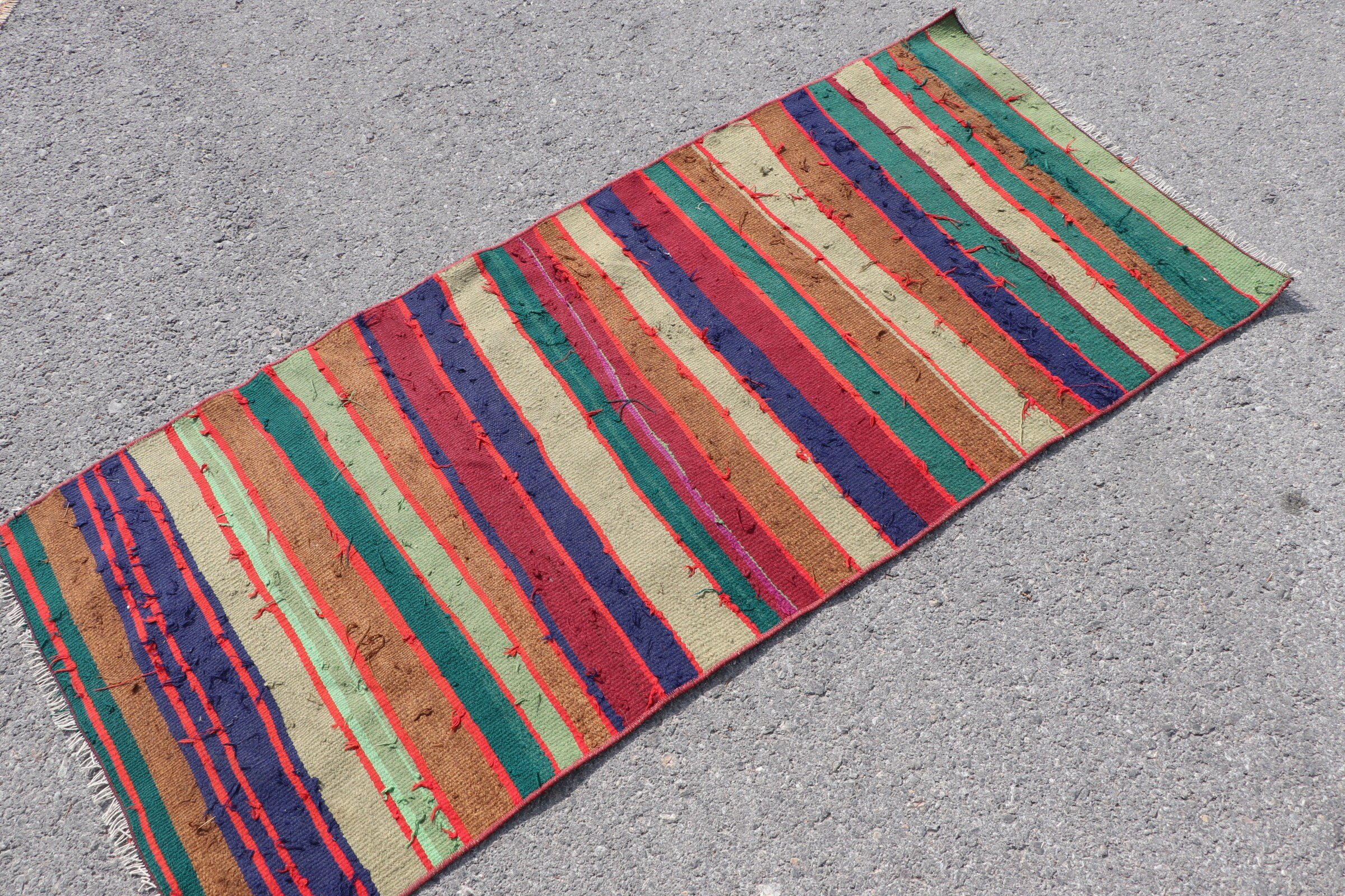 2.5x5.3 ft Small Rugs, Oriental Rug, Wall Hanging Rug, Antique Rug, Kilim, Car Mat Rug, Turkish Rug, Green Antique Rug, Vintage Rug