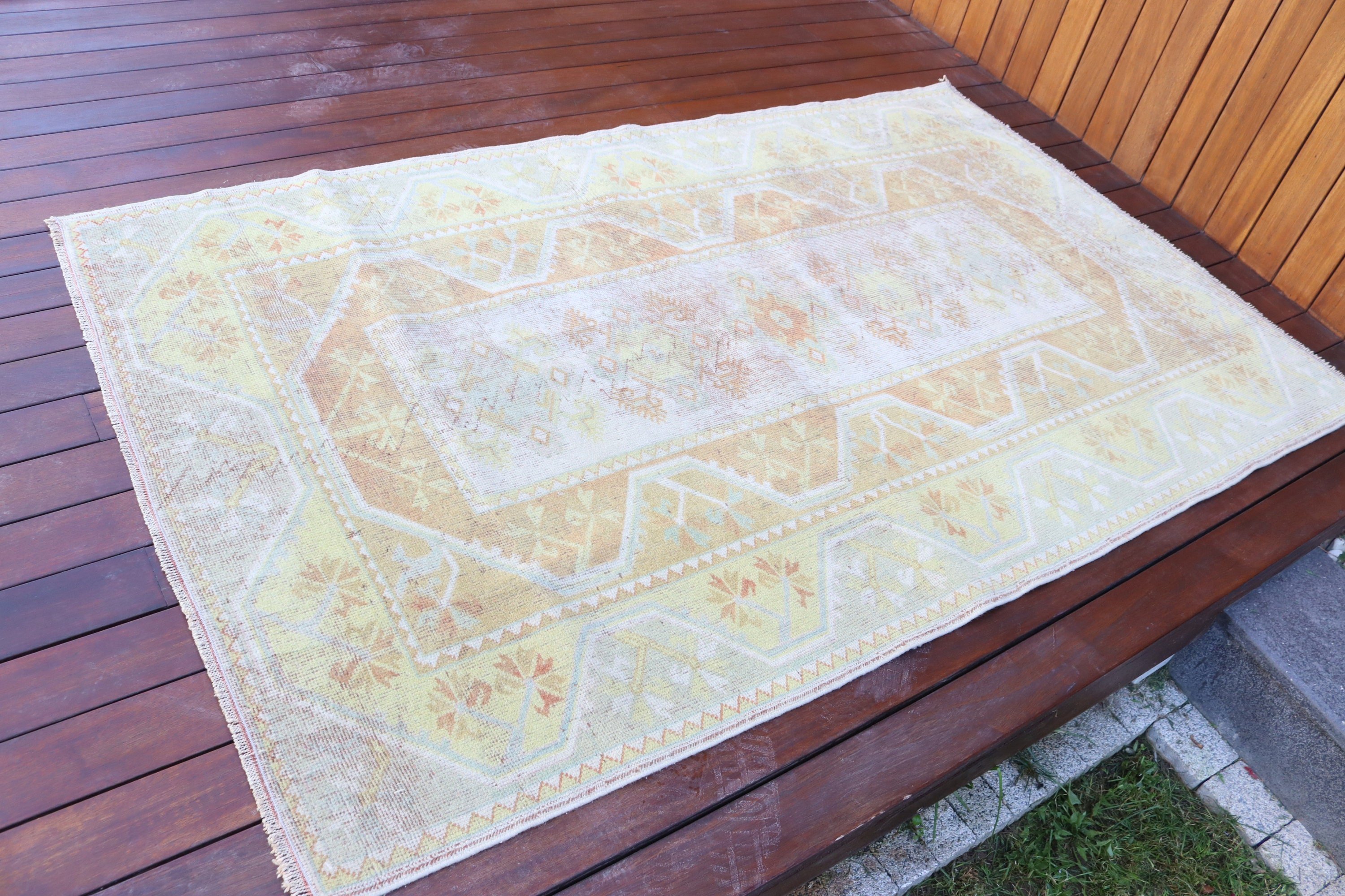 Lüks Halı, Mutfak Halısı, Çocuk Halısı, Anadolu Halıları, 3,9x6,3 ft Alan Halıları, Vintage Halılar, Organik Halılar, Bej El Dokuma Halı, Türk Halıları