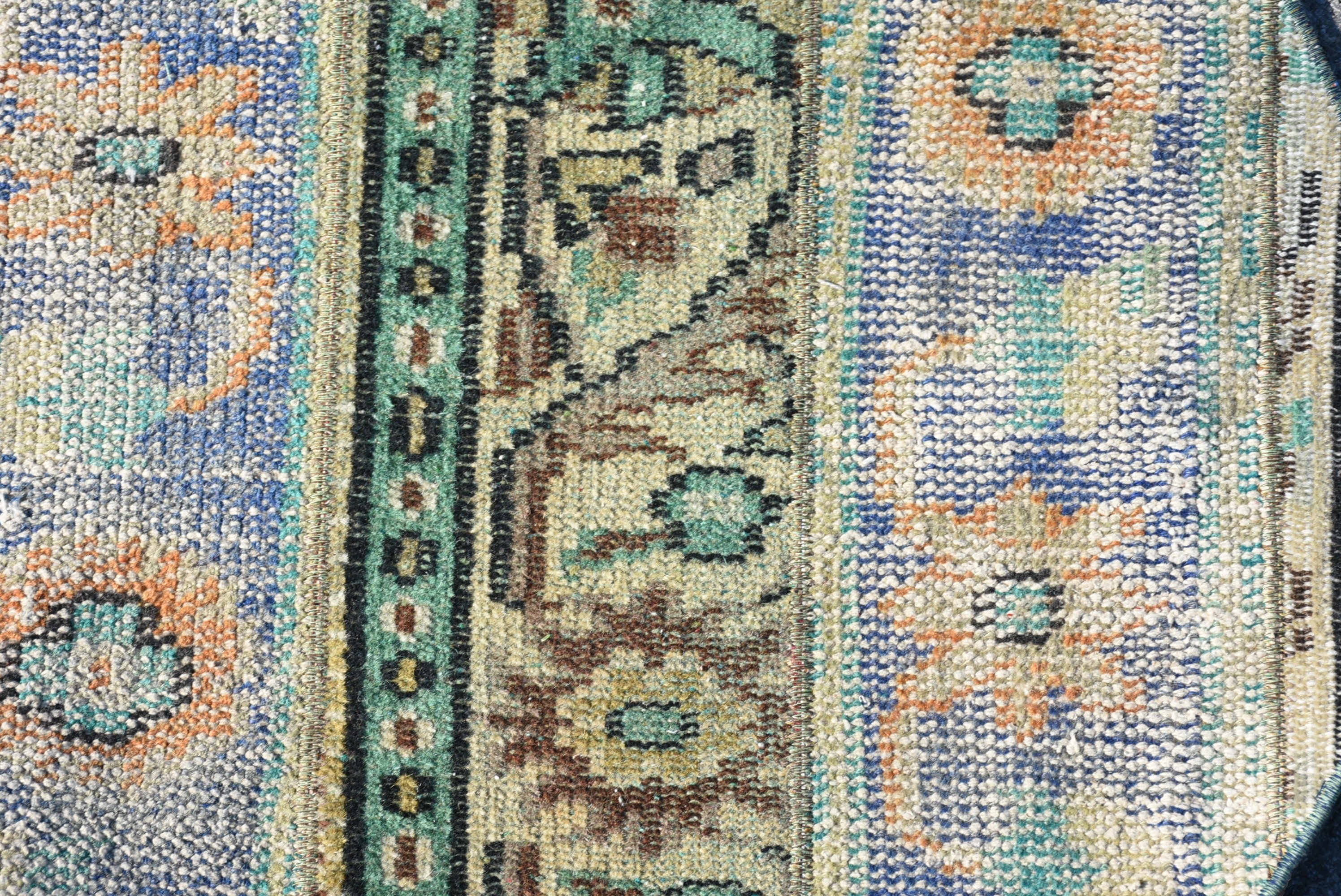 Antique Rugs, Kitchen Rugs, Nursery Rugs, Handwoven Rug, Green  2.2x2.2 ft Small Rug, Anatolian Rug, Turkish Rug, Vintage Rugs