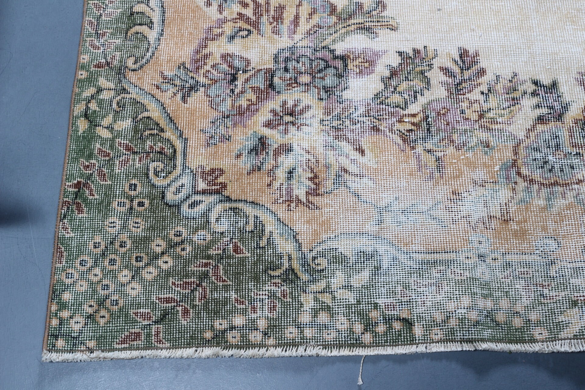 Salon Halısı, Türk Halısı, 6.5x10.1 ft Büyük Halı, Bej Yatak Odası Halıları, Doğal Halılar, Anadolu Halısı, Oushak Halıları, Yemek Odası Halıları, Vintage Halı