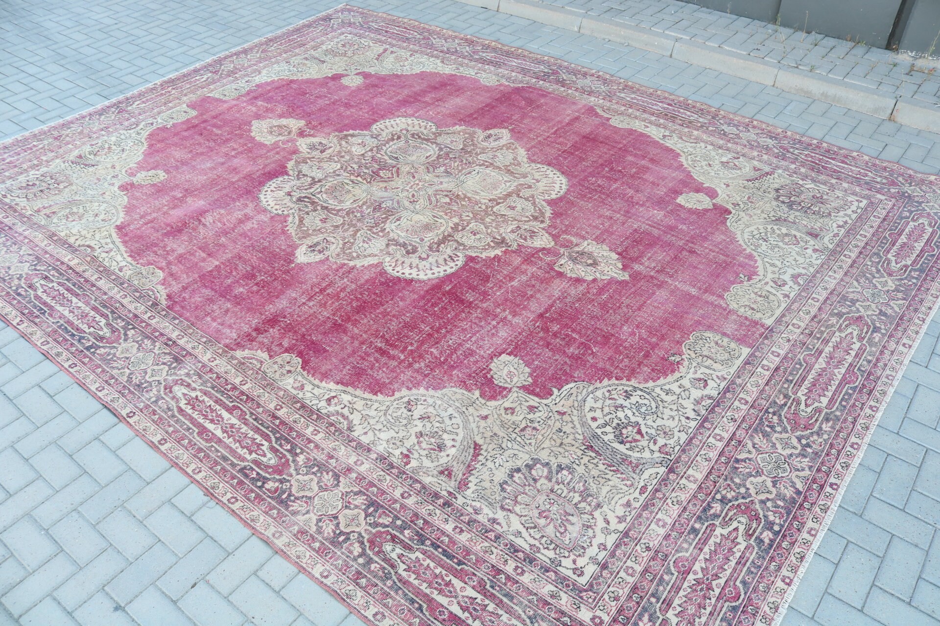 Vintage Halılar, Oturma Odası Halısı, Salon Halıları, Fas Halıları, 12.1x14.4 ft Büyük Boy Halı, Aztek Halısı, Salon Halıları, Oryantal Halılar, Türk Halısı