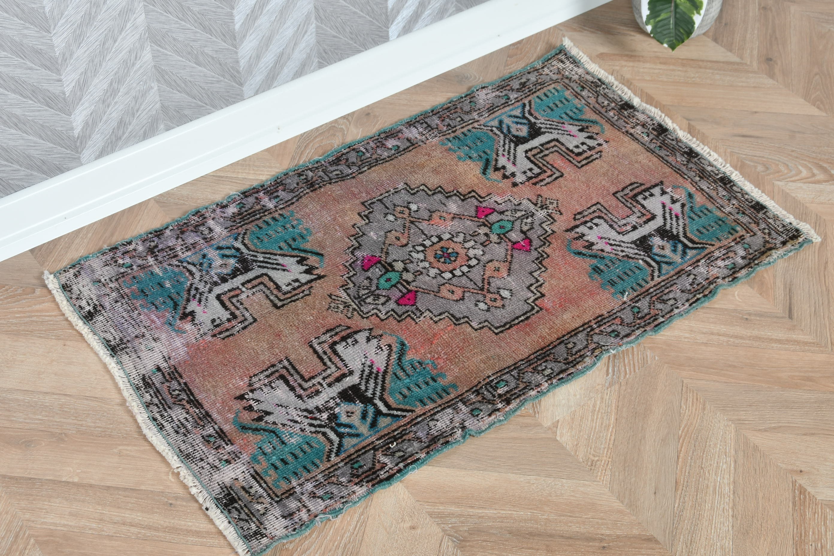 Vintage Rug, Rugs for Door Mat, Kitchen Rug, Bedroom Rug, Oriental Rug, Moroccan Rug, Turkish Rug, Brown Anatolian Rug, 1.8x3 ft Small Rug