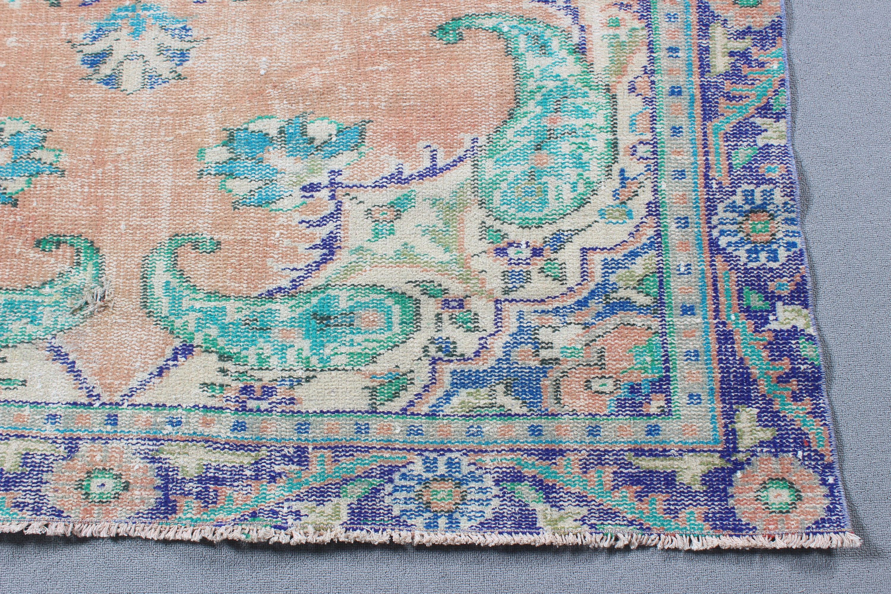 Büyük Vintage Halılar, Büyük Boho Halısı, Yatak Odası Halıları, 5,5x9,1 ft Büyük Halı, El Dokuma Halıları, Vintage Halı, Türk Halısı, Turuncu Boho Halısı