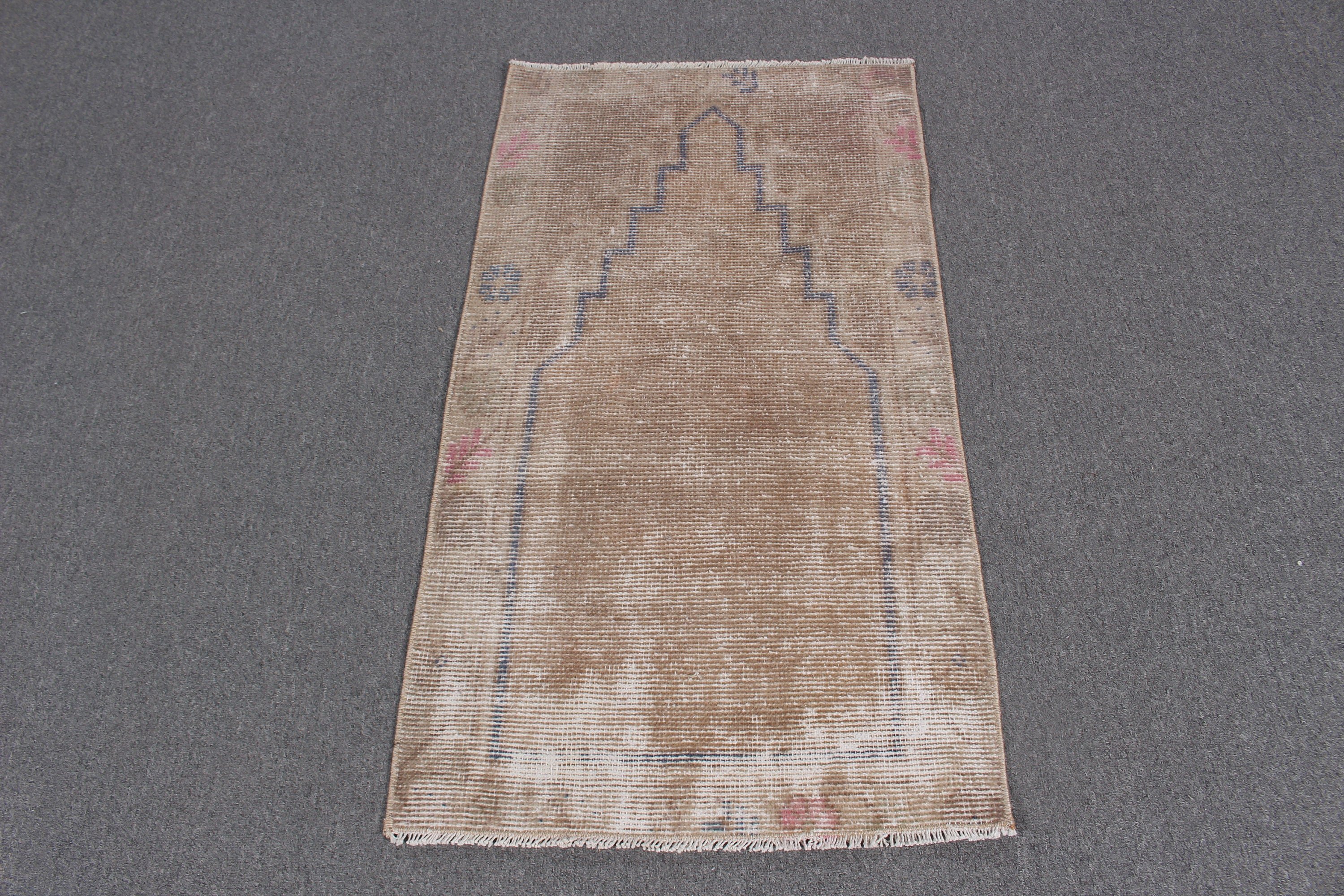 Beige Modern Rugs, Neutral Rugs, Turkish Rug, Small Vintage Rug, 1.8x3.3 ft Small Rugs, Vintage Rug, Bedroom Rug, Cool Rug, Rugs for Entry