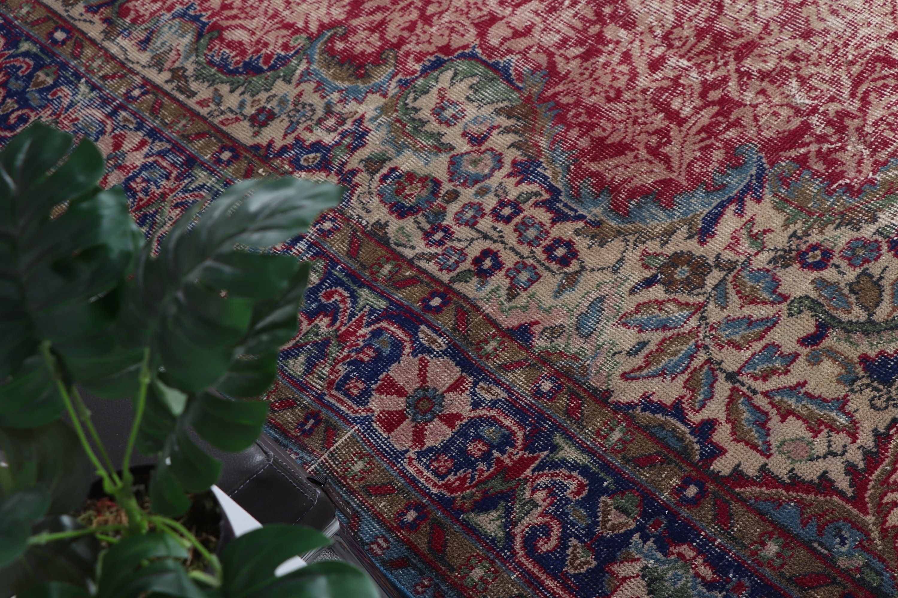 Decorative Rug, Red Anatolian Rugs, Kitchen Rugs, Living Room Rugs, Vintage Rug, Cool Rug, Salon Rugs, 6.5x10.3 ft Large Rug, Turkish Rug
