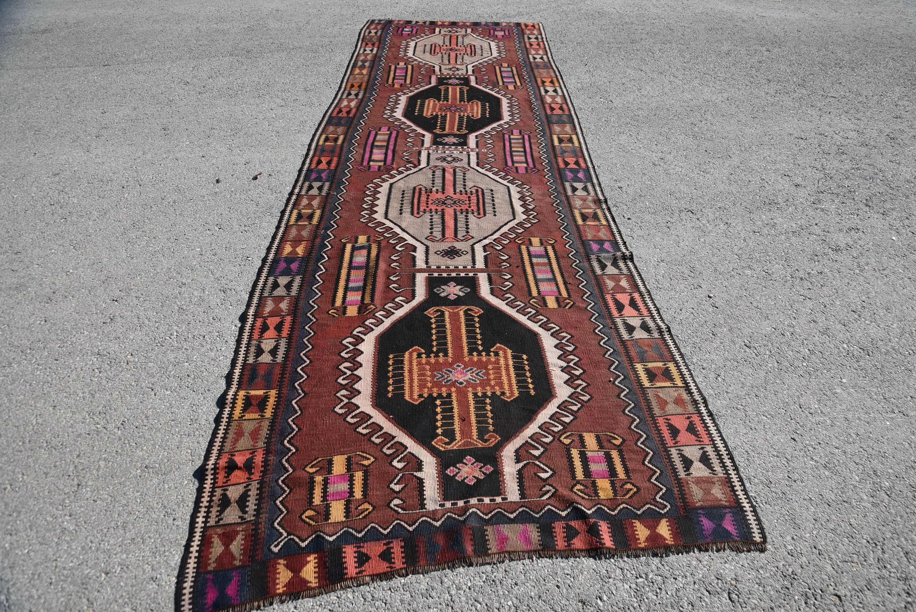 Koridor Halısı, Soğuk Halı, Kilim, Sessiz Halı, Türk Halısı, Vintage Halılar, Koridor Halıları, Vintage Dekor Halısı, Yer Halısı, 4,3x13,5 ft Yolluk Halıları