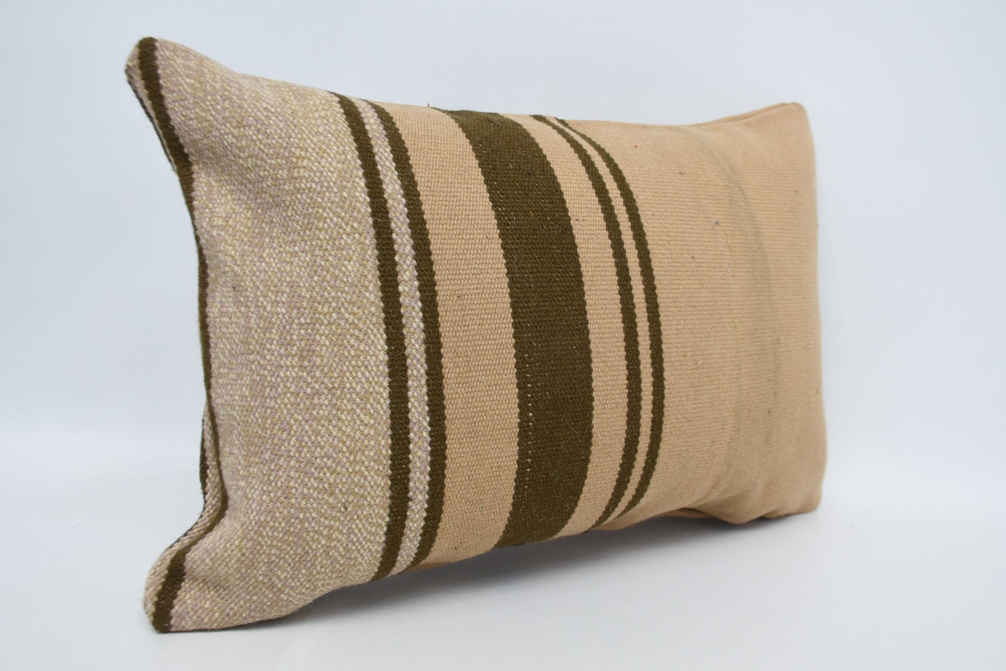 Vintage Kilim Pillow, Kilim Pillow, Turkish Pillow, Neutral Throw Cushion Cover, 16"x24" Orange Pillow Case, Floor Pillow