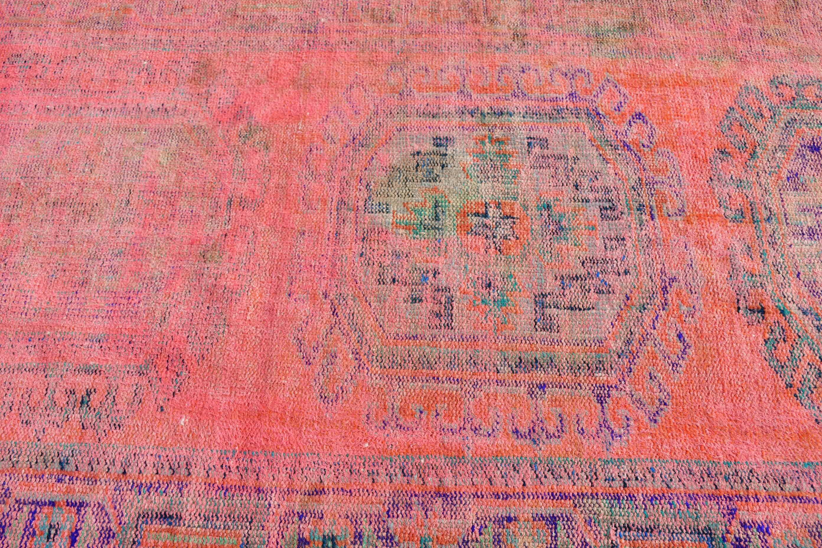 Oushak Halıları, 4.5x11.2 ft Büyük Halılar, Salon Halısı, Kırmızı Anadolu Halısı, Vintage Halı, Türk Halısı, Anadolu Halıları, Ofis Halıları, Oturma Odası Halısı