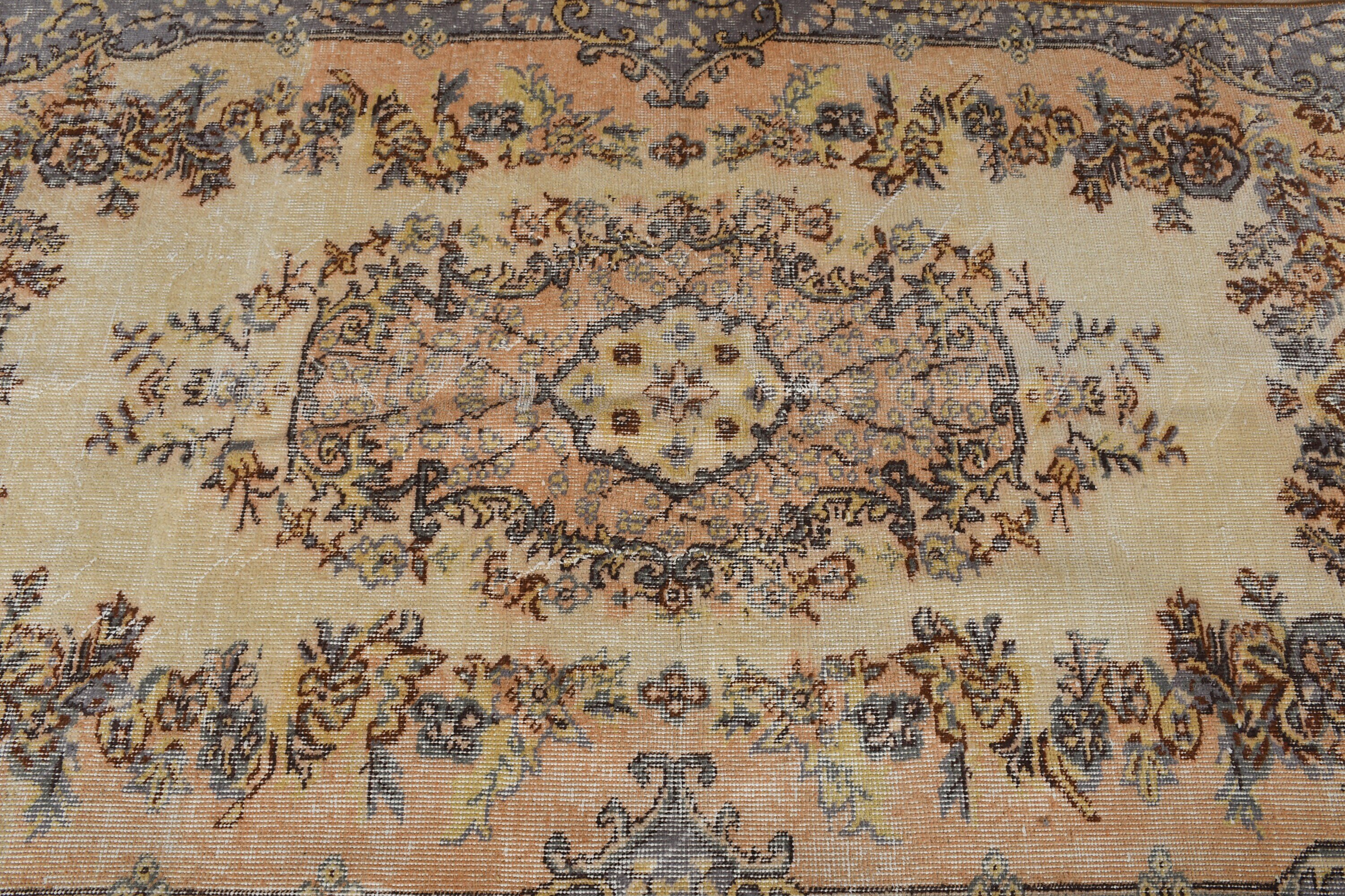 Türk Halısı, Vintage Halı, Eski Halı, Oturma Odası Halısı, Turuncu Oryantal Halılar, Mutfak Halısı, Soğuk Halı, 3.8x6.8 ft Alan Halıları, Yemek Odası Halıları