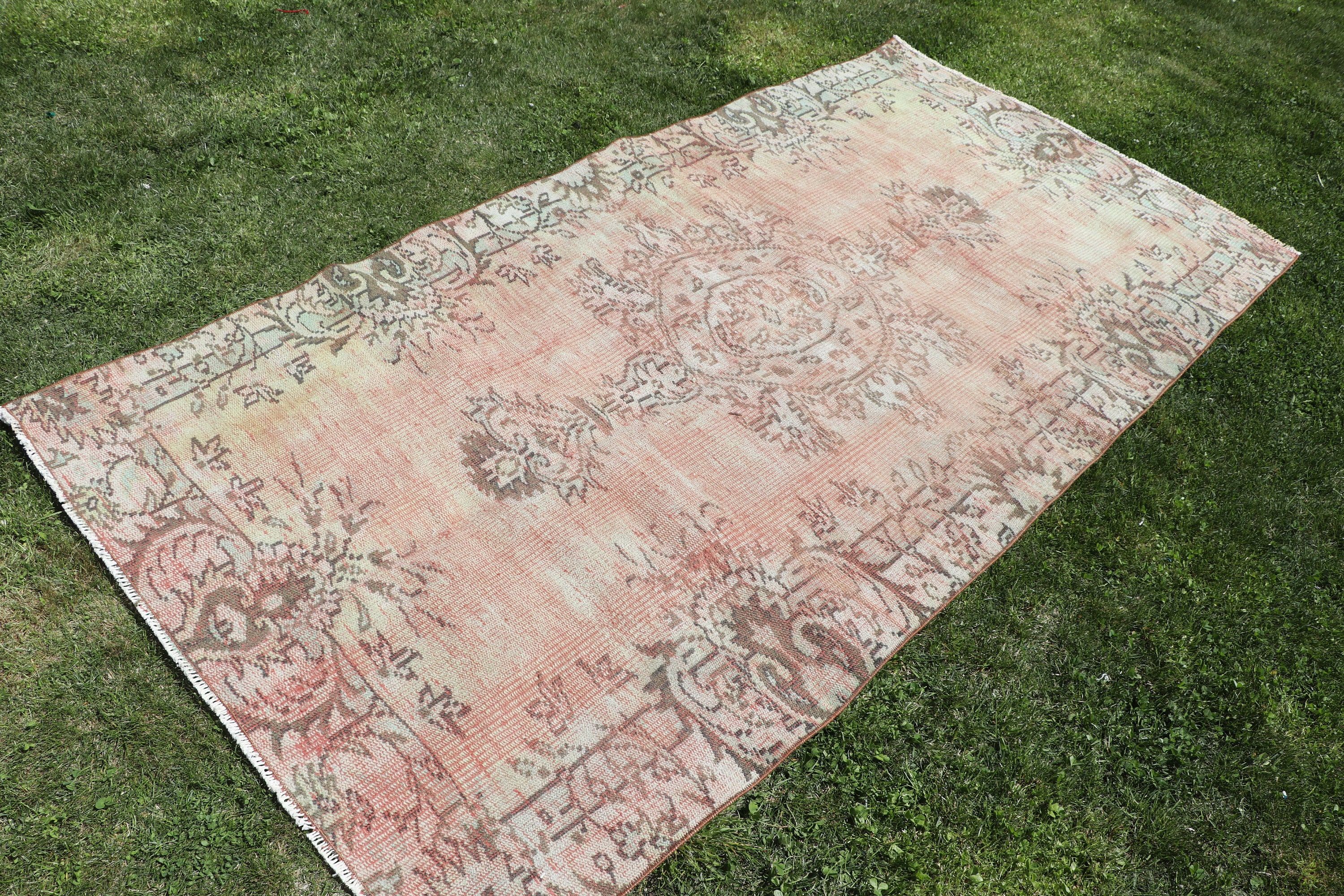 Modern Rugs, Turkish Rugs, Living Room Rugs, Vintage Rug, Beige Handwoven Rug, Antique Rug, Boho Area Rug, Luxury Rug, 4x7.8 ft Area Rugs