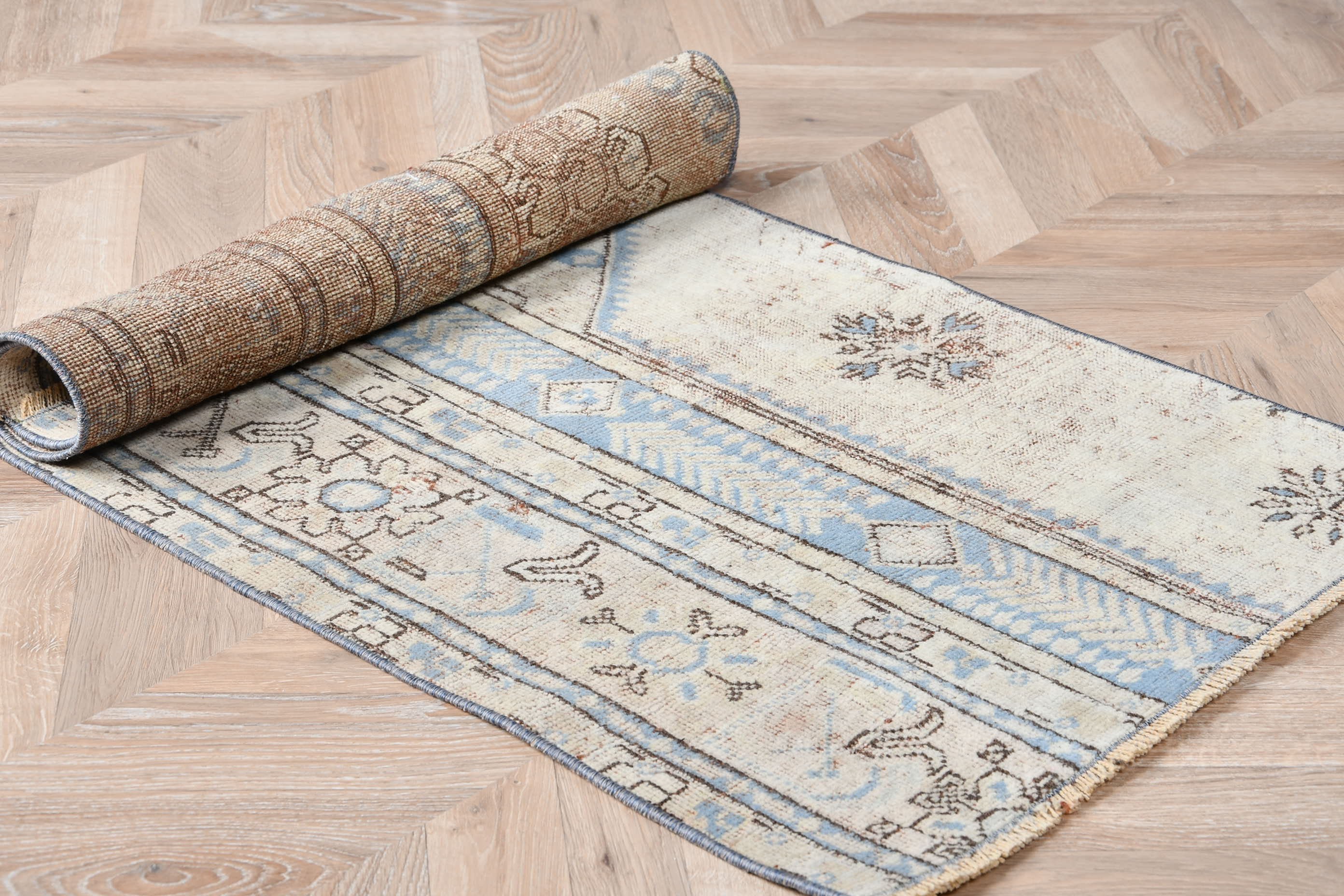 Turkish Rugs, Vintage Rug, Cool Rugs, Beige Antique Rug, 2x4 ft Small Rugs, Rugs for Bathroom, Kitchen Rug, Floor Rugs, Door Mat Rug