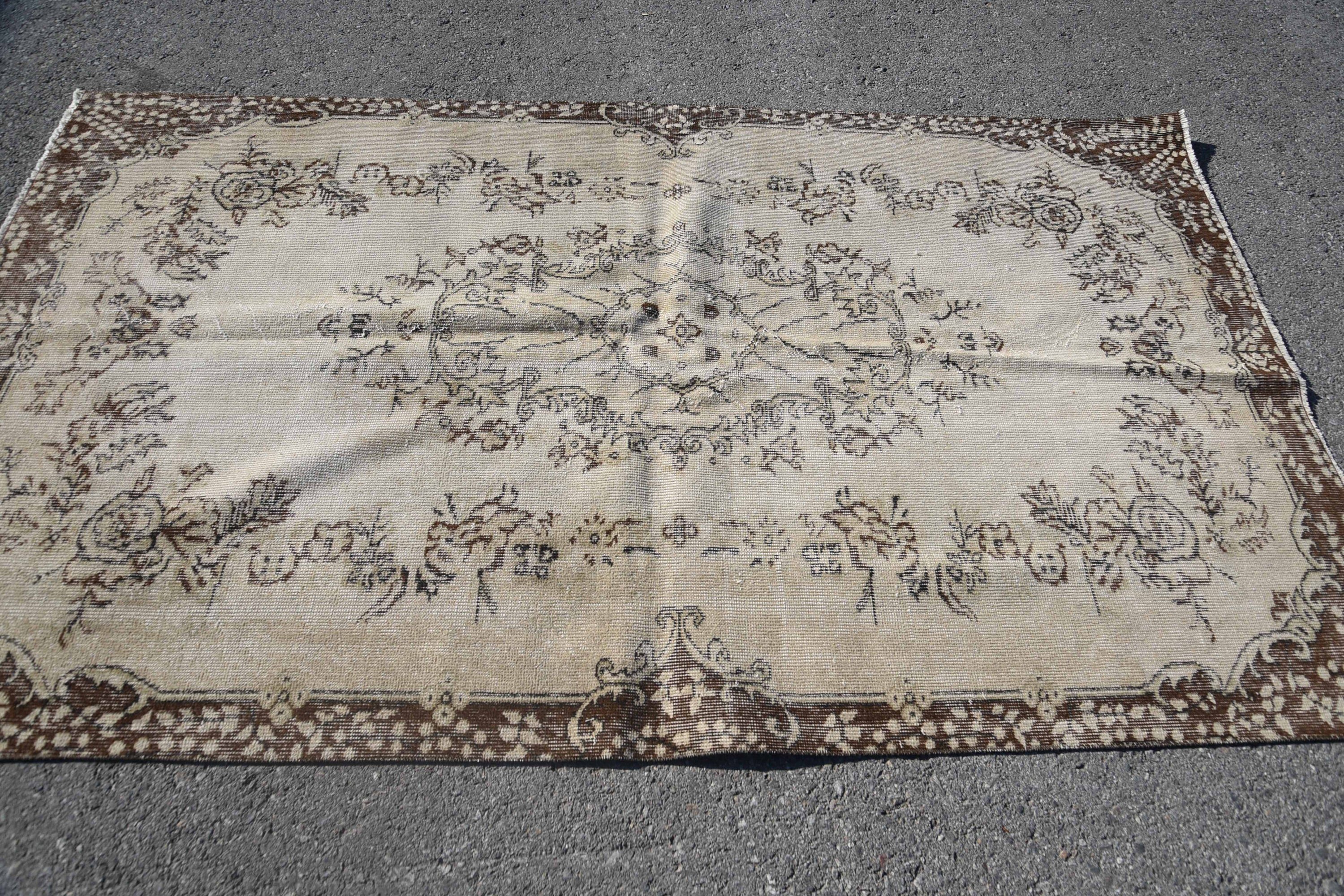 Old Rug, Kitchen Rug, Colorful Rugs, Cool Rug, Vintage Rugs, Aesthetic Rug, Rugs for Nursery, Indoor Rugs, Turkish Rug, 4.7x7.9 ft Area Rug