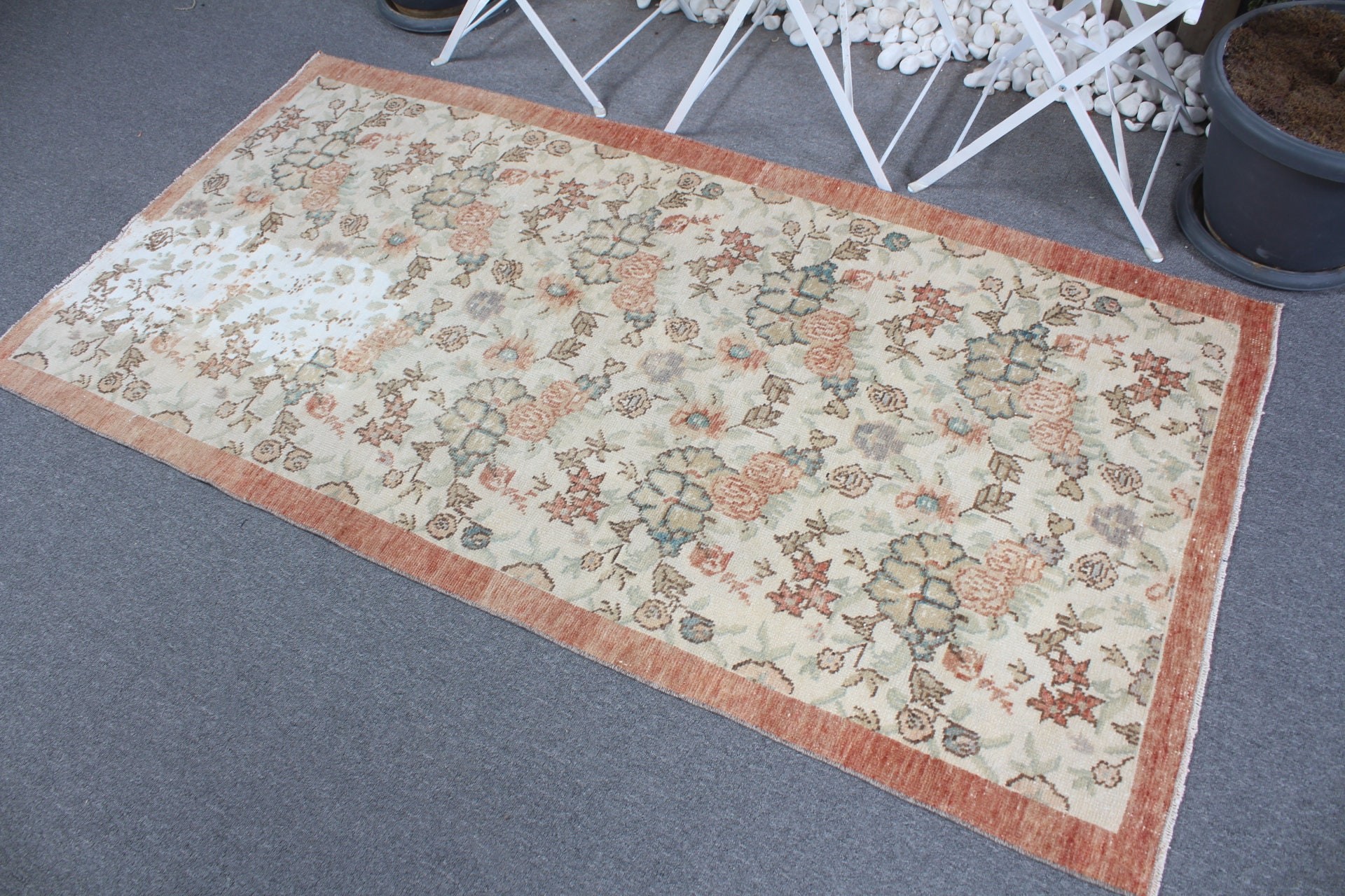 Vintage Rug, Beige Kitchen Rugs, Bedroom Rugs, Entry Rugs, Nursery Rug, 3.2x6.3 ft Accent Rug, Turkish Rug, Anatolian Rug, Old Rugs