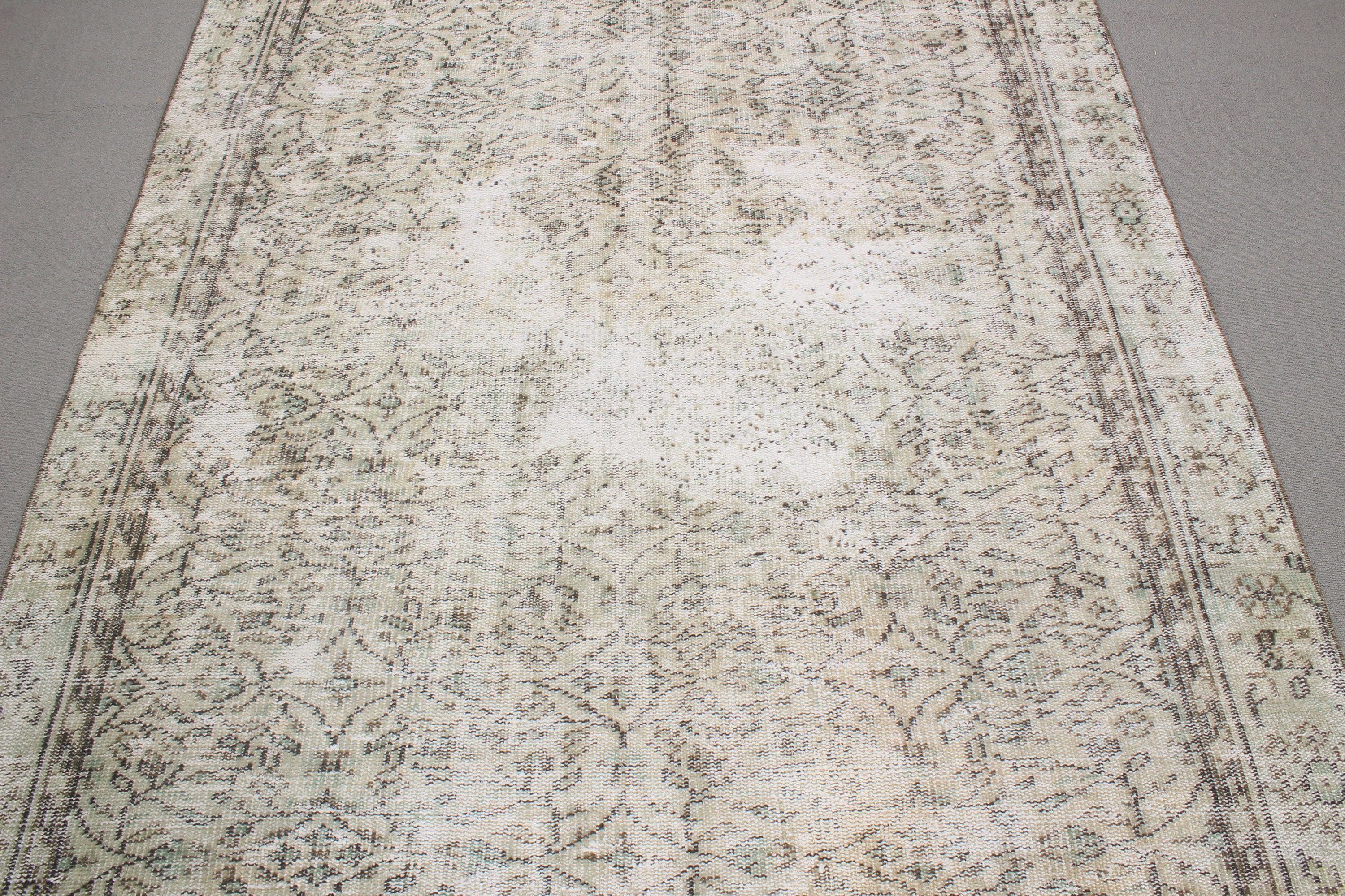 Bej Düz Dokuma Halılar, Oushak Halıları, Anadolu Halıları, Salon Halıları, Türk Halıları, Boho Halıları, Vintage Halı, Büyük Oushak Halısı, 5,2x8,8 ft Büyük Halı